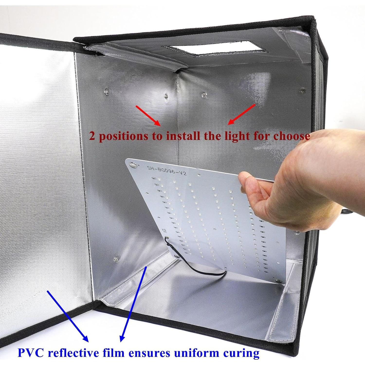 Caja de Curado de Resina UV HOCENWAY 48W 395nm con Control de Brillo