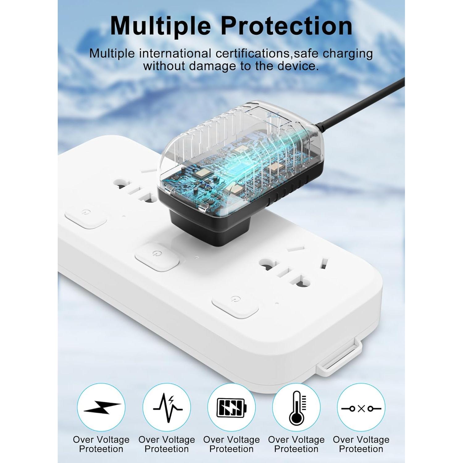 Adaptador de corriente AC/DC PhoneSoap PS_HS_B 1.22m