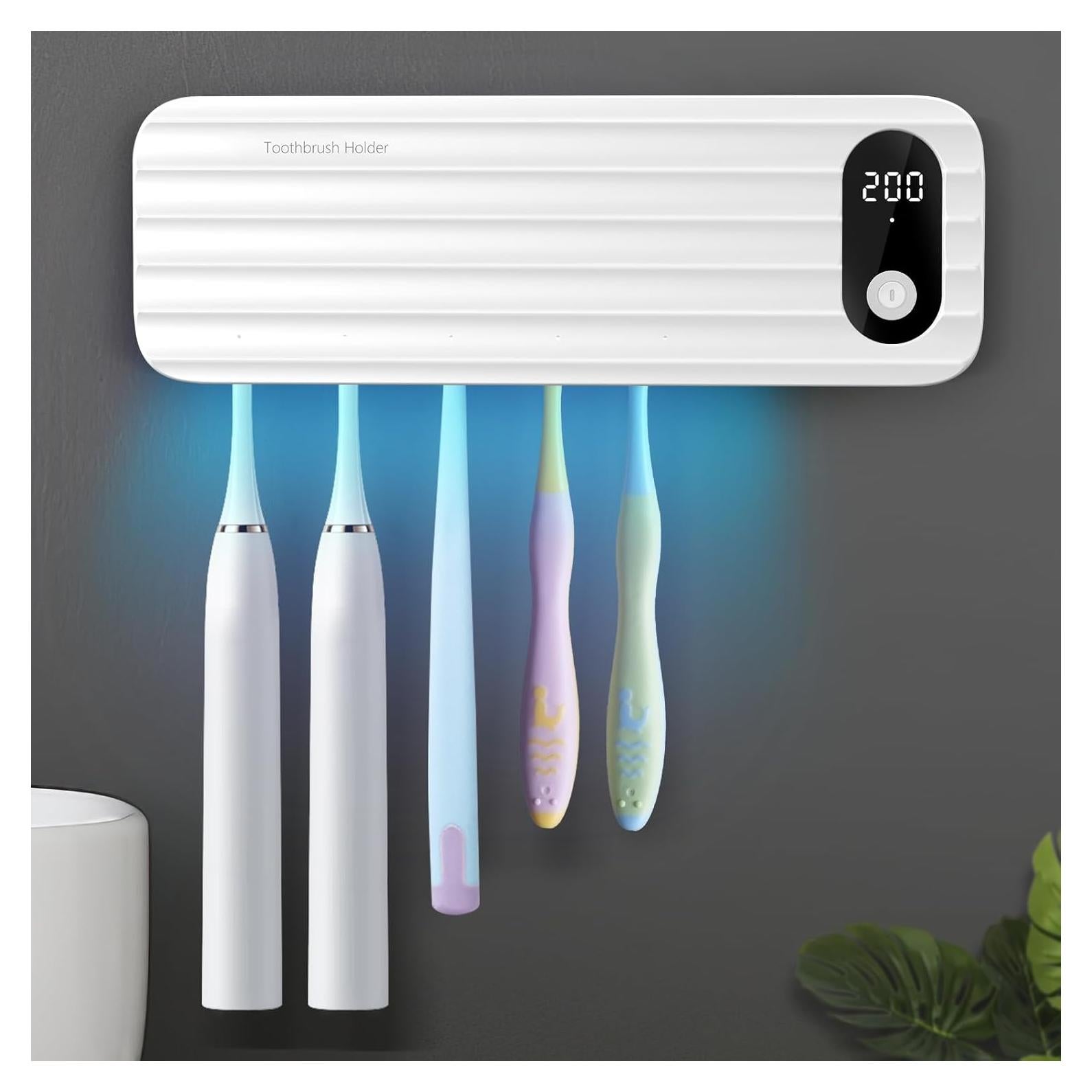 Soporte Limpiador de Cepillos de Dientes AuntyFey 5 Ranuras