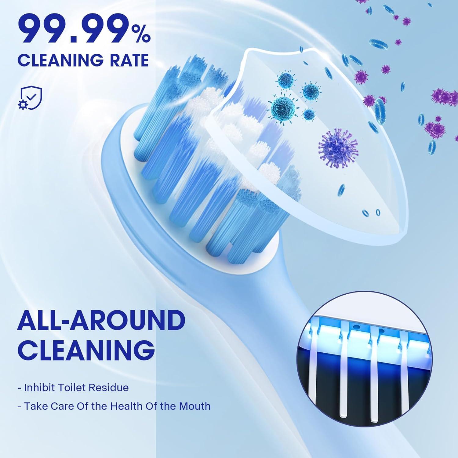 Soporte de Cepillo de Dientes GoLashFun Blanco con Esterilizador