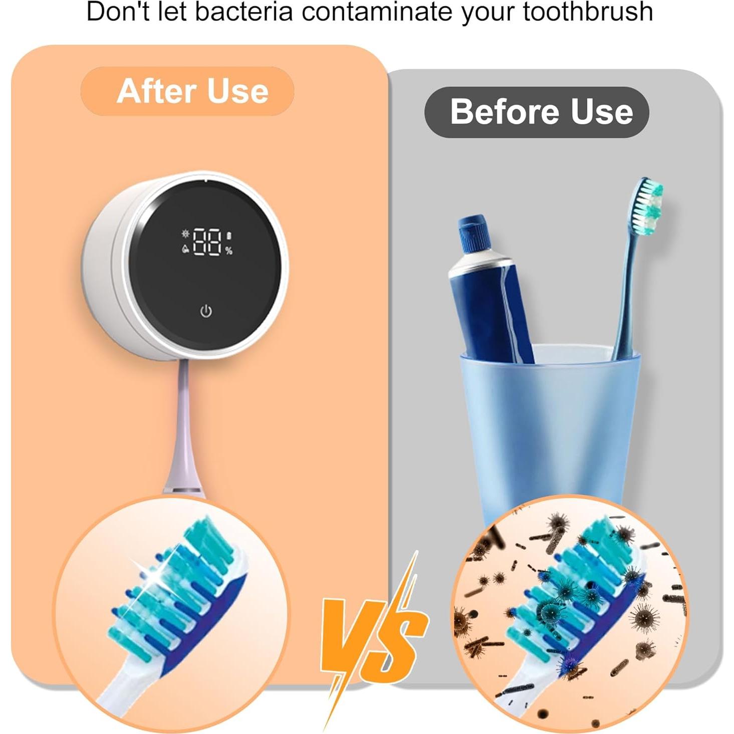 Limpiador de Cepillo de Dientes Automático KIEROFIRT con Soporte