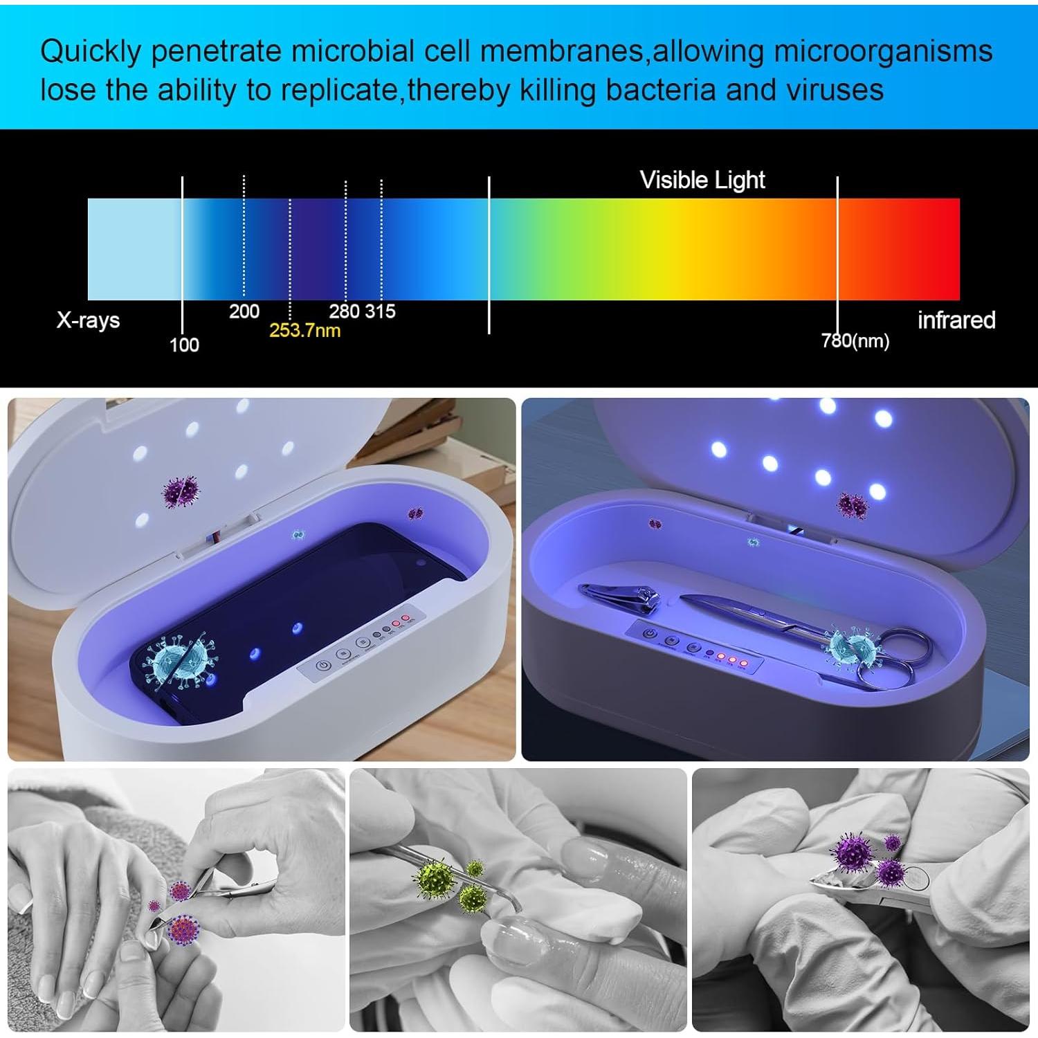 Caja Esterilizadora Portátil Soiiw para Herramientas de Uñas 25x12x7.6cm