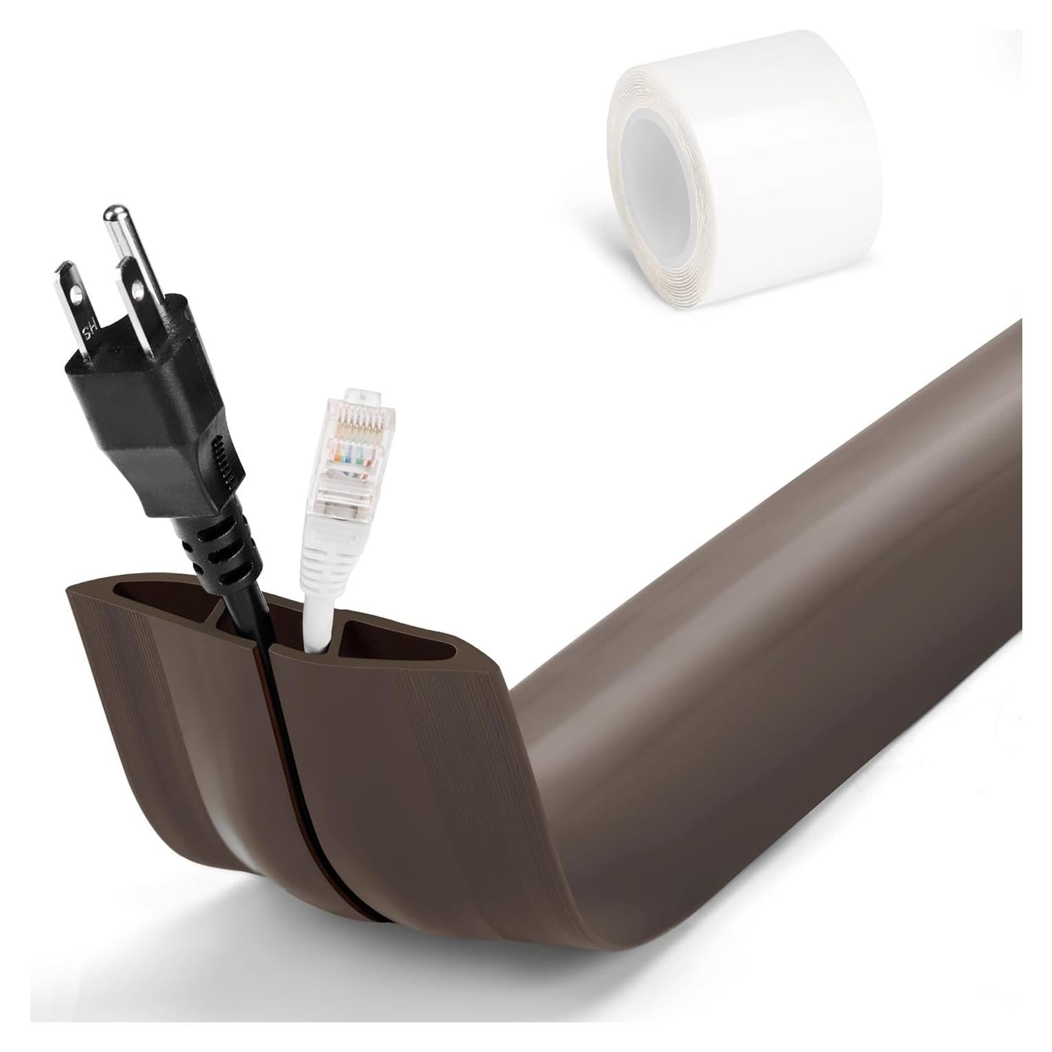 Cubierta de Cable de Piso LZEOY 121.92 cm Marrón Antideslizante