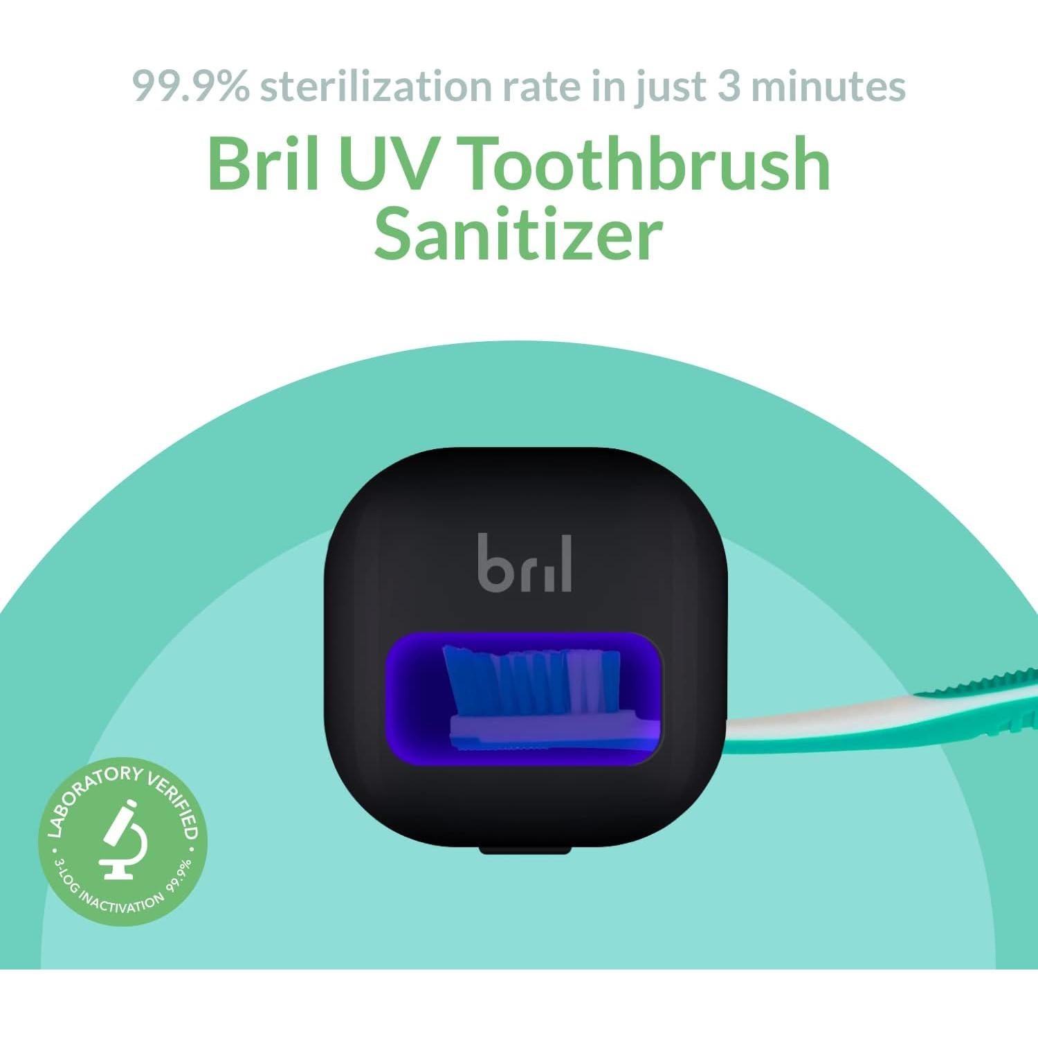 Limpiador de Cepillos de Dientes UV-C Bril, Portátil y Estuche de Viaje