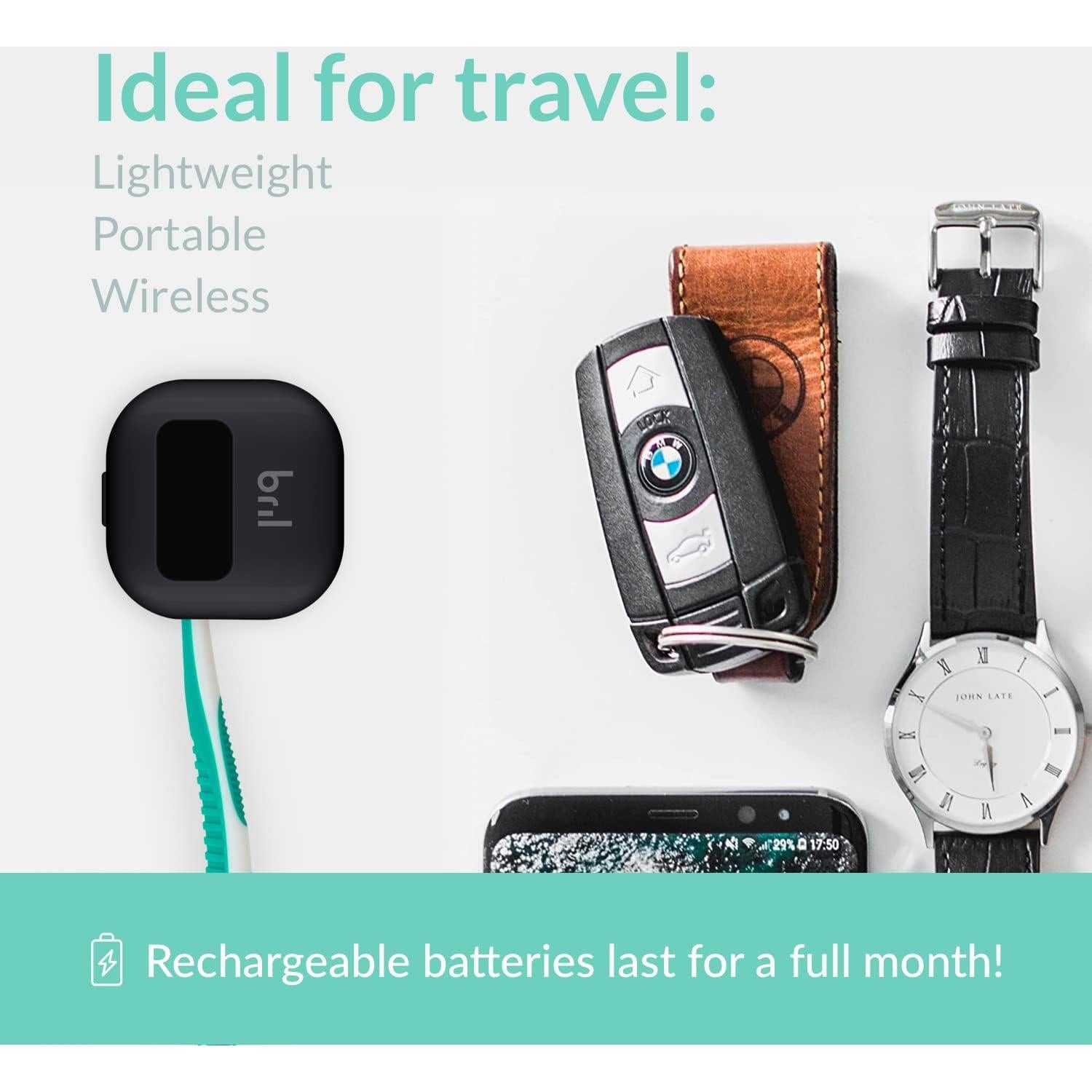 Limpiador de Cepillos de Dientes UV-C Bril, Portátil y Estuche de Viaje