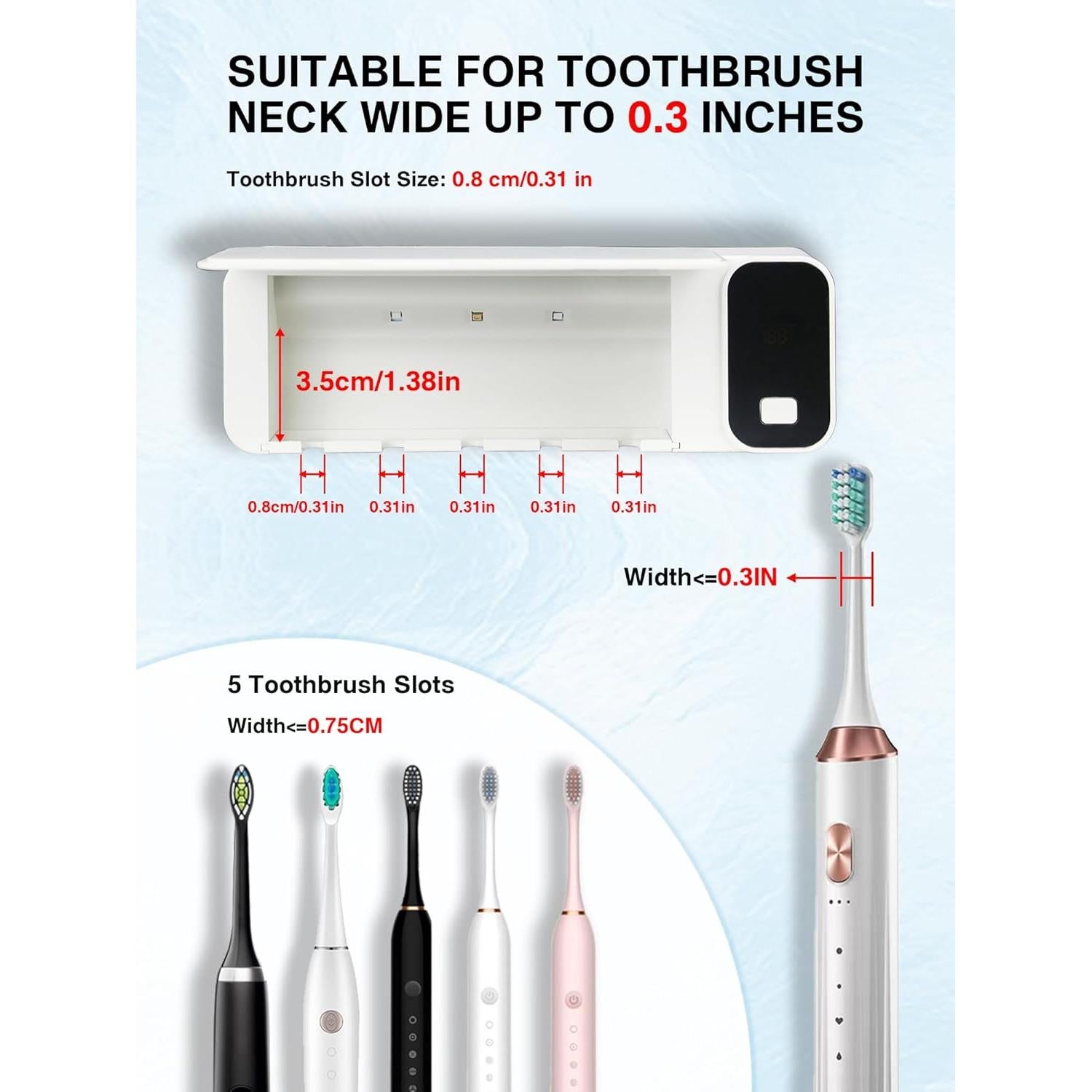 Soporte para Cepillos de Dientes Eléctrico OVAS HOO 5 Ranuras