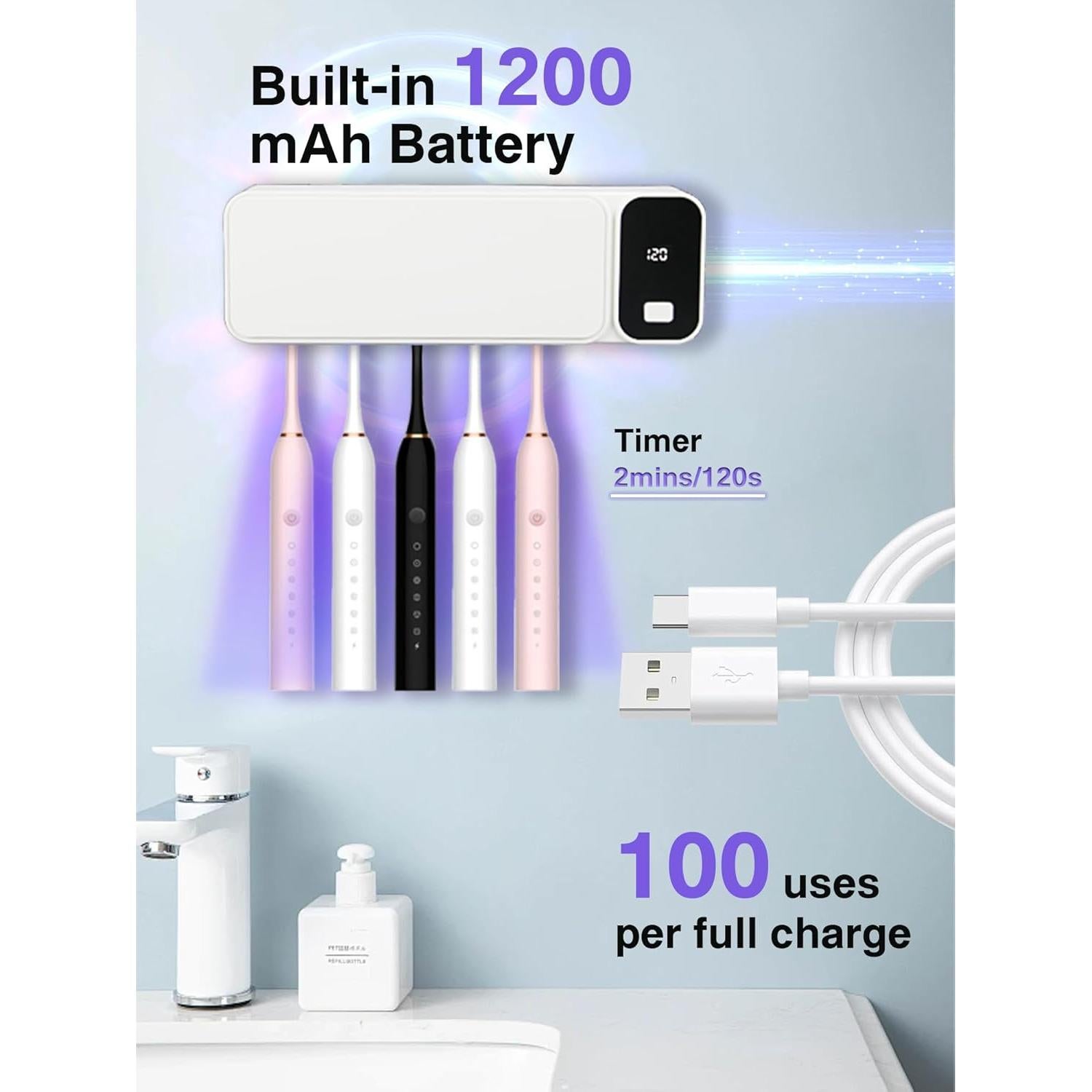 Soporte para Cepillos de Dientes Eléctrico OVAS HOO 5 Ranuras