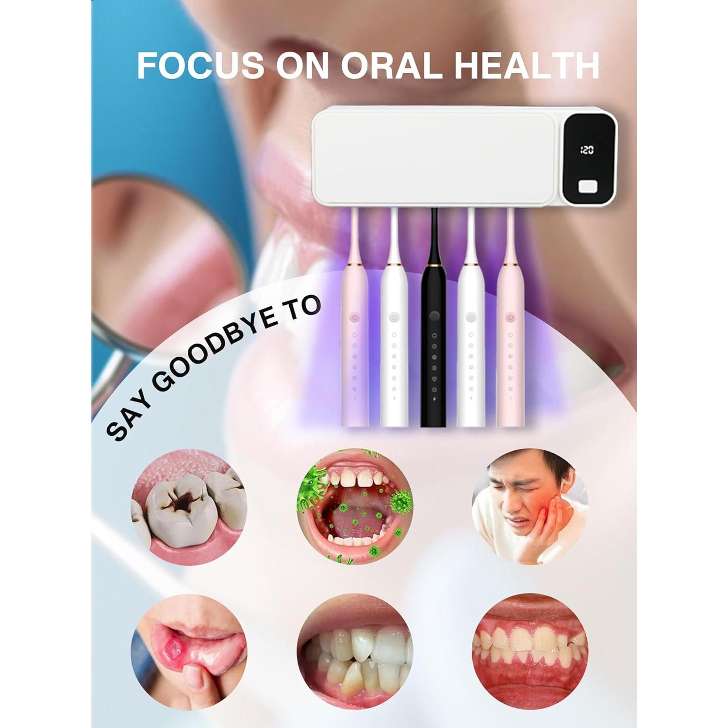 Soporte para Cepillos de Dientes Eléctrico OVAS HOO 5 Ranuras