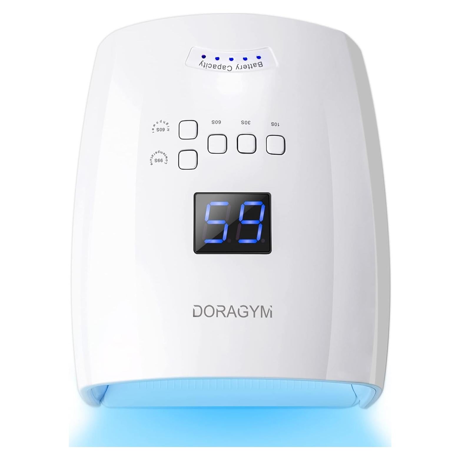 Lámpara de Uñas UV LED DORAGYM 66W Inalámbrica Recargable