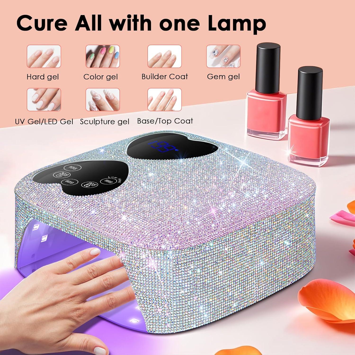Lámpara de Uñas LED UV HUITINE 80W Inalámbrica con Temporizador