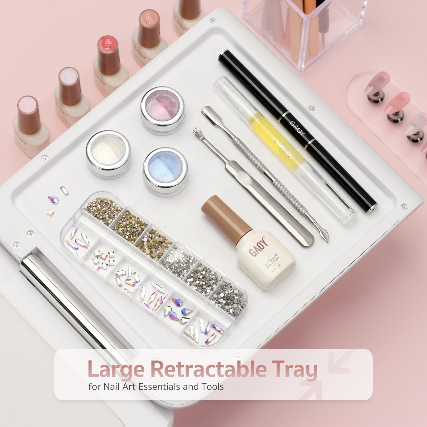 Lámpara UV LED Profesional GAOY para Uñas de Gel con Reposabrazos