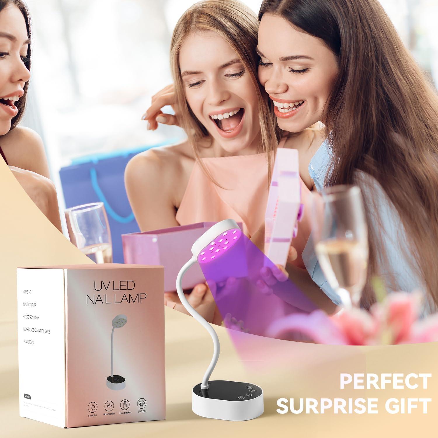 Lámpara UV LED AORAEM Recargable 36W Cuello de Ganso Blanca