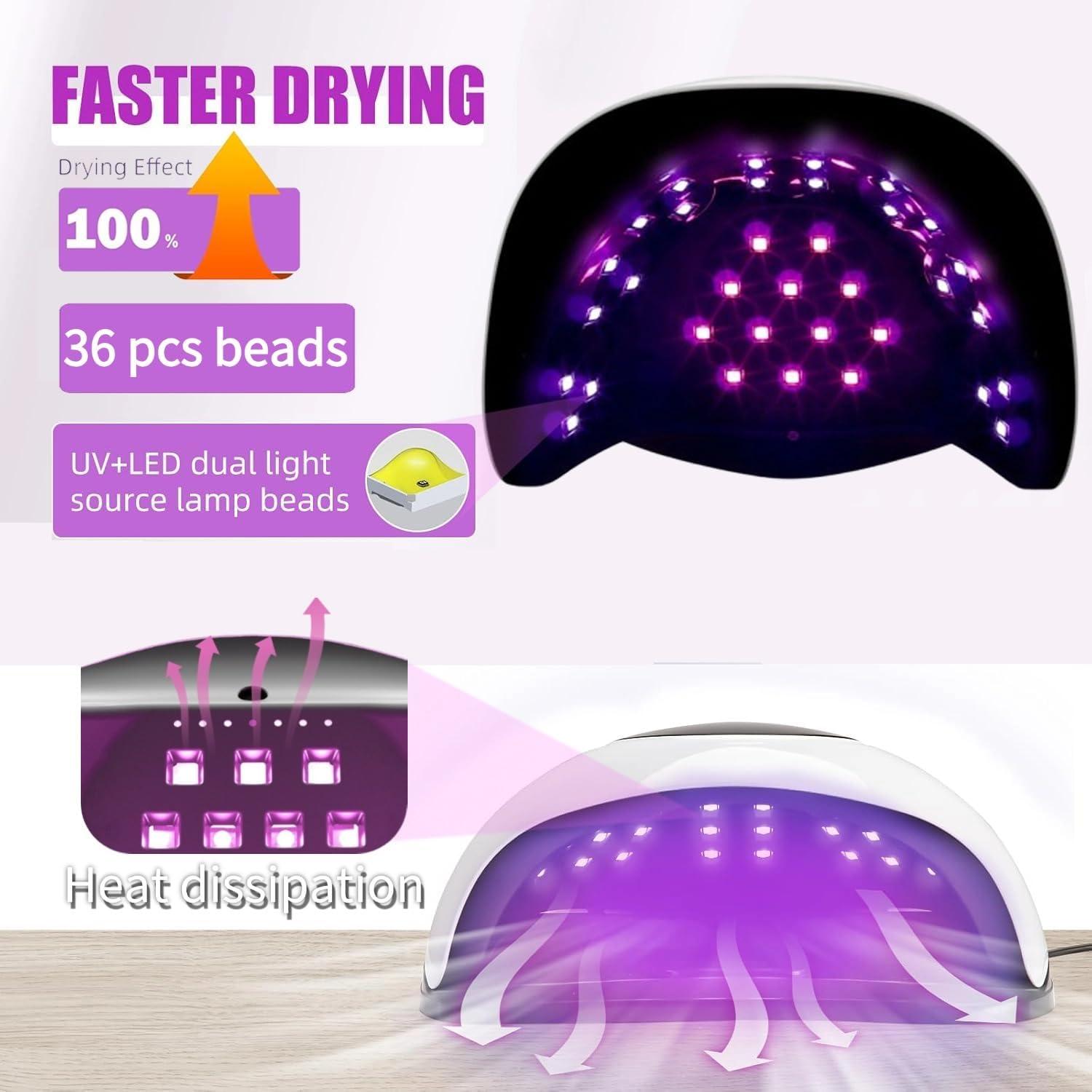 Lámpara UV LED 168W BPKQ para Curar Esmalte de Uñas