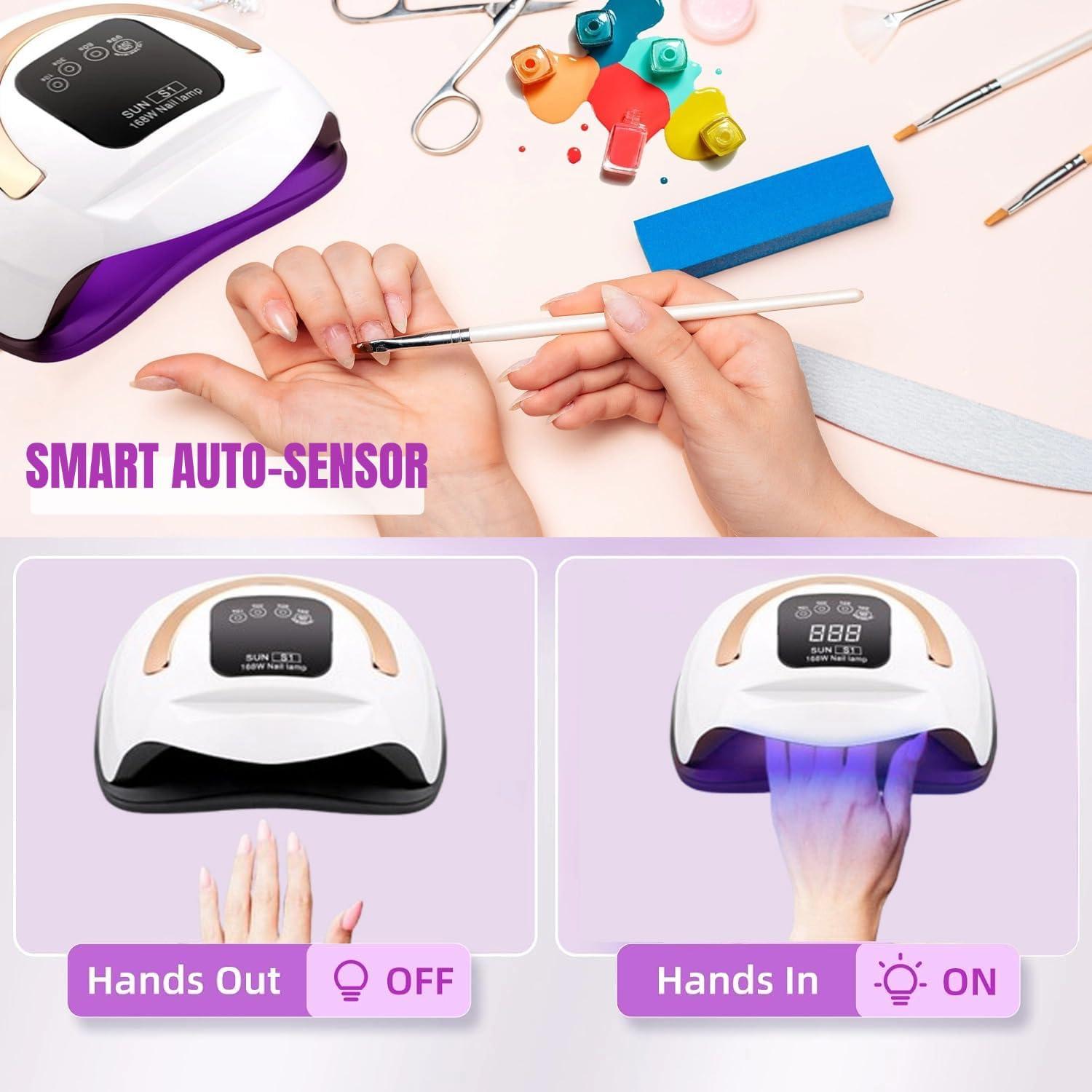 Lámpara UV LED 168W BPKQ para Curar Esmalte de Uñas