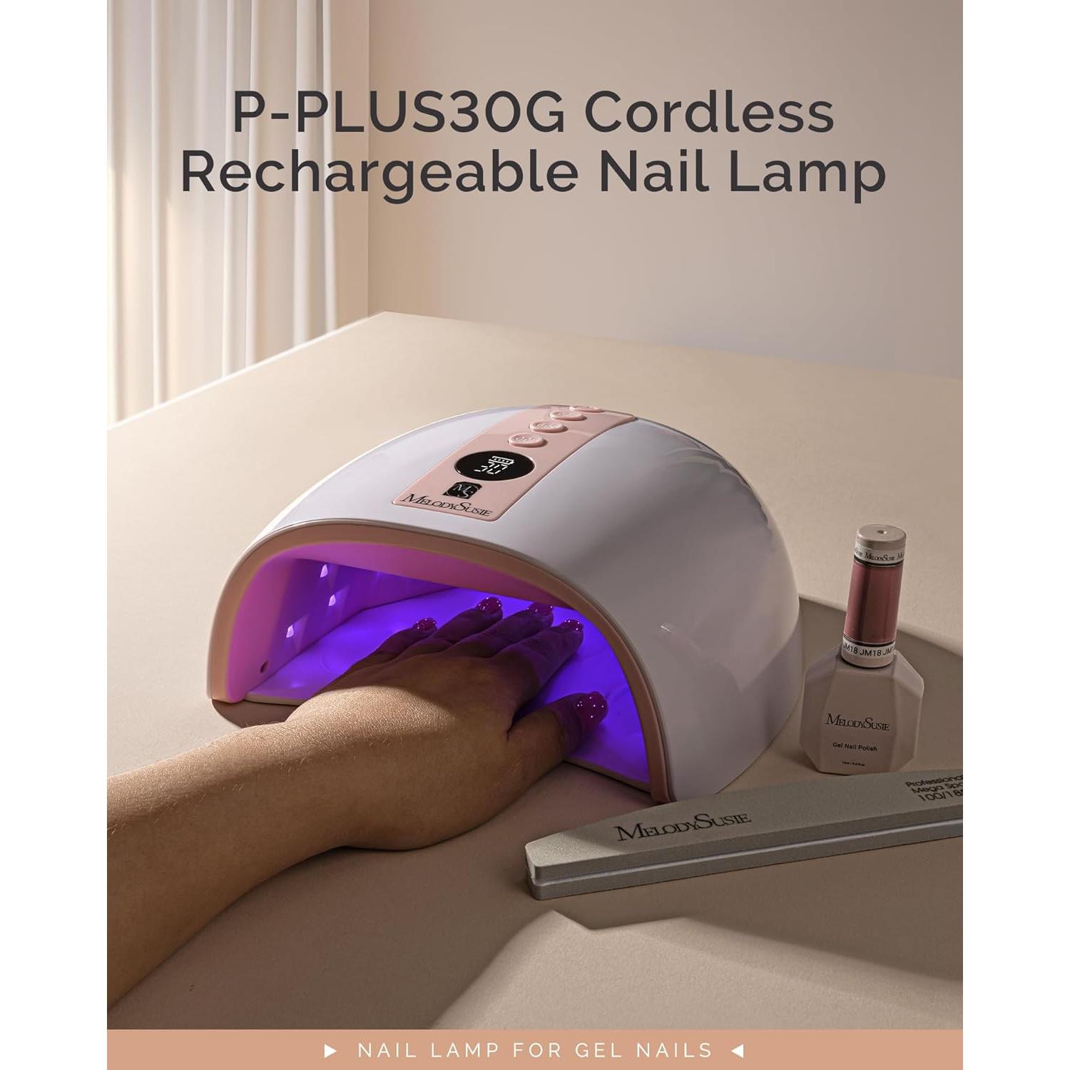Lámpara UV de Uñas Inalámbrica MelodySusie P-Plus30G 48W Rosa