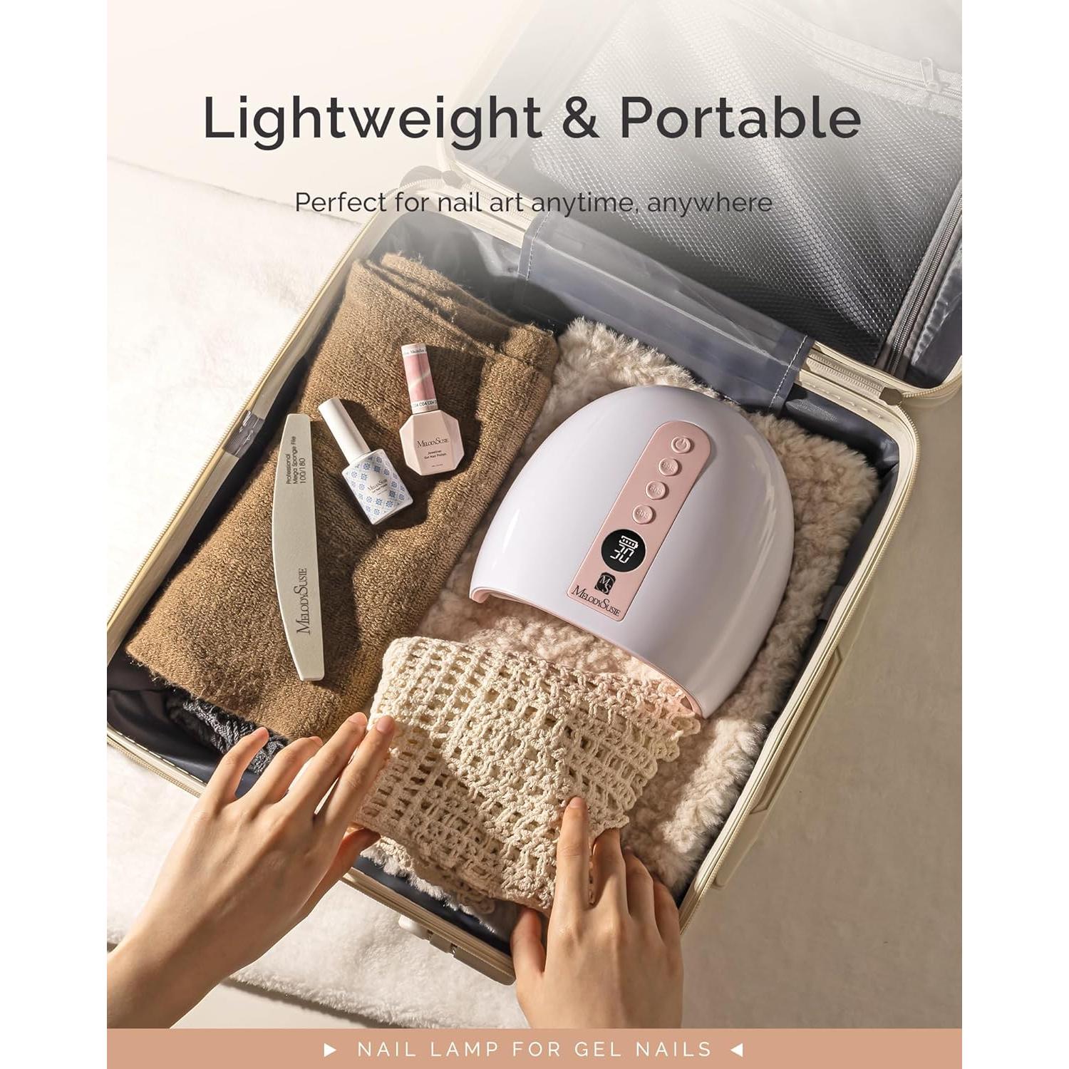 Lámpara UV de Uñas Inalámbrica MelodySusie P-Plus30G 48W Rosa