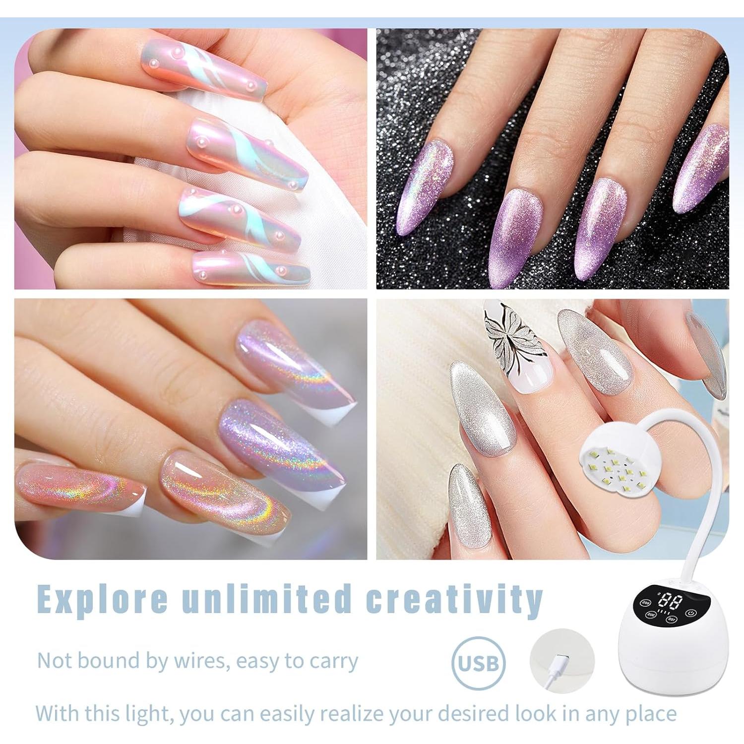 Lámpara UV LED PHAIN 36W Inalámbrica con Sensor y LCD