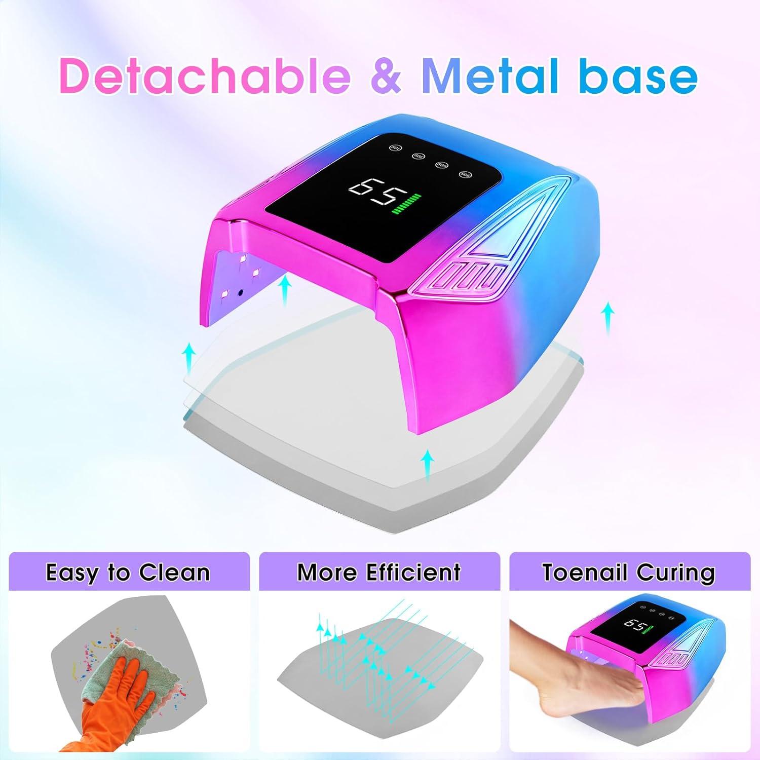 Lámpara de Uñas UV LED Inalámbrica Liddy Art 96W Recargable