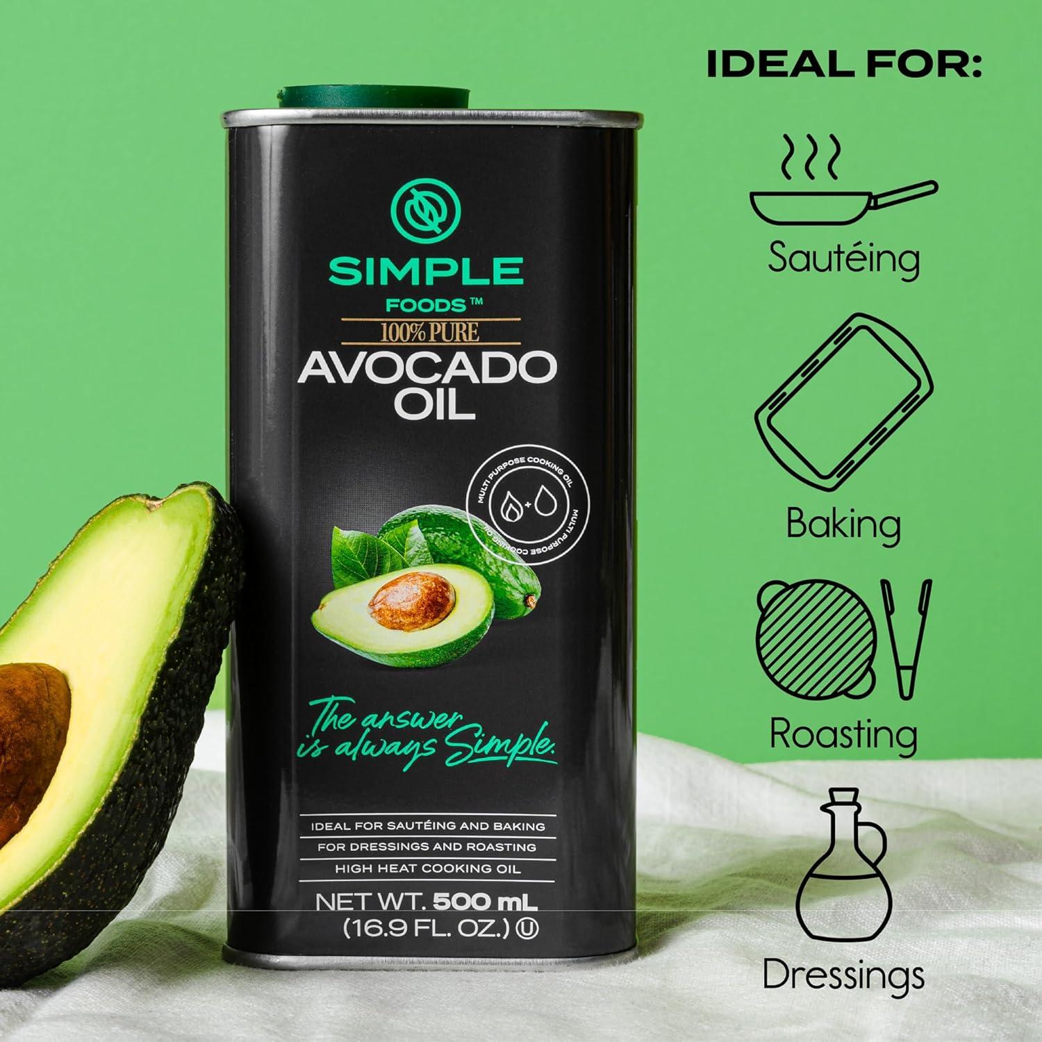 Aceite de Aguacate Simple Foods 100% Puro 478.3 ml