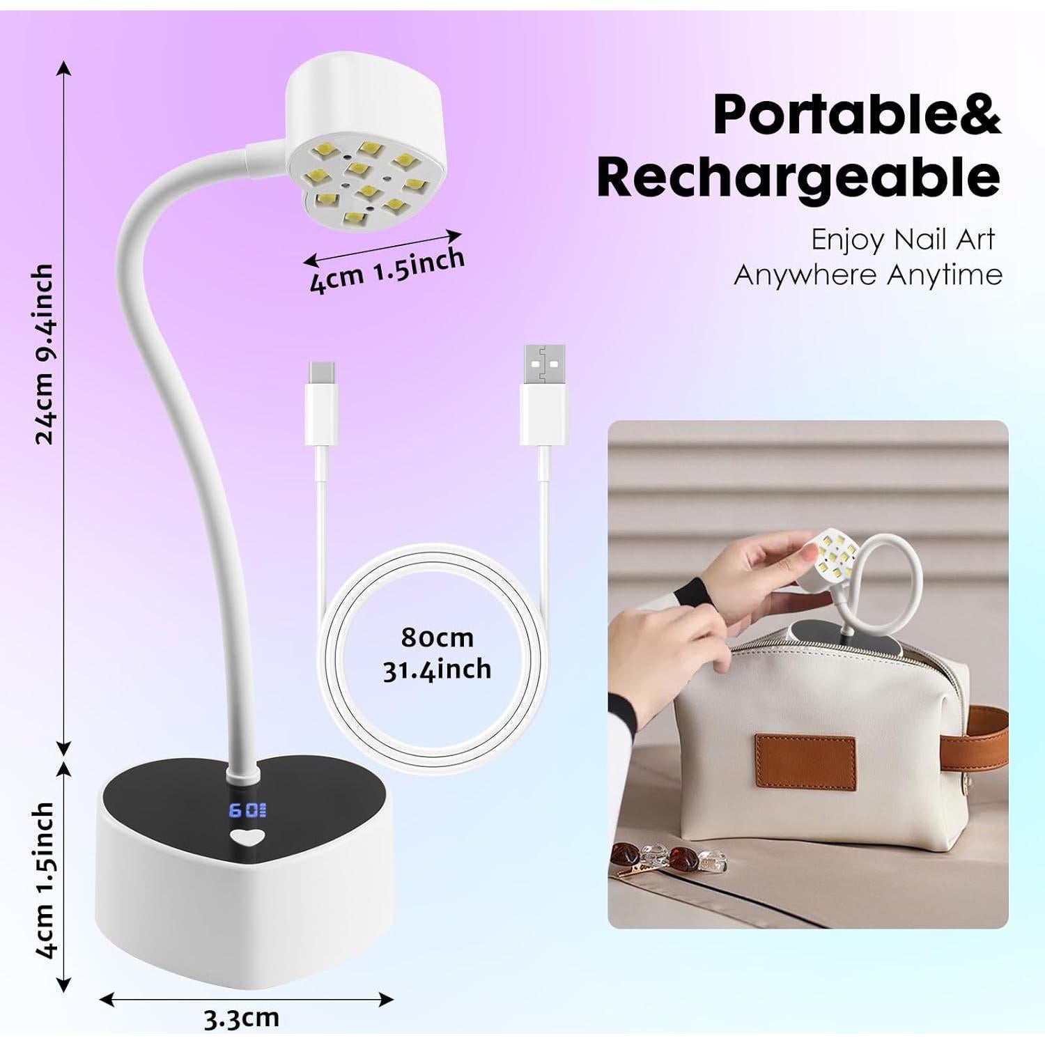 Lámpara UV Inalámbrica Onite 30W con Sensor Automático