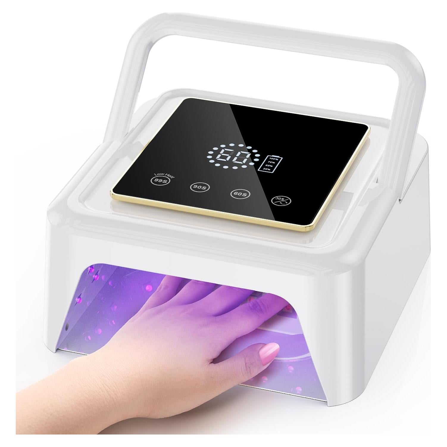 Lámpara de Uñas UV Inalámbrica Meremit 108W con Pantalla Táctil