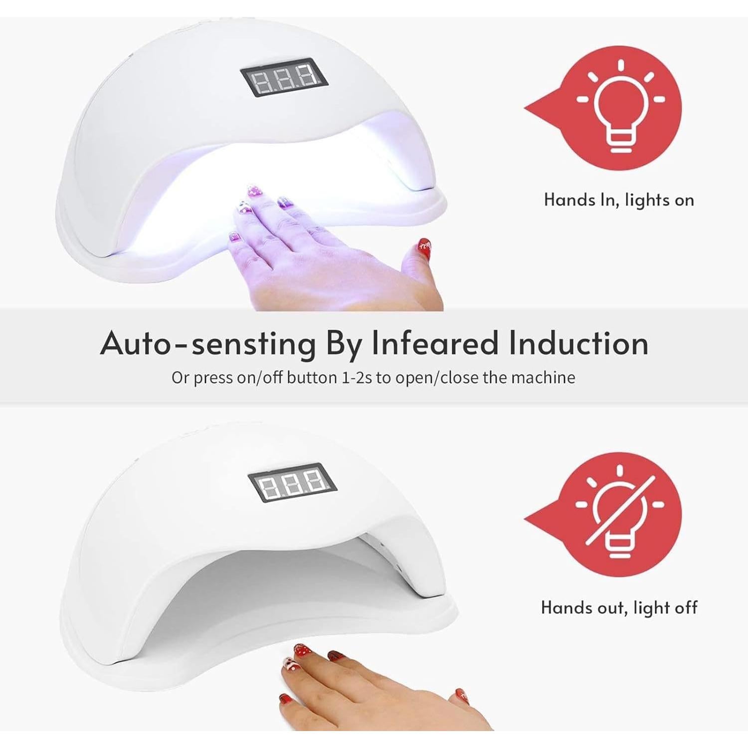 Lámpara de Uñas LED LISHUMEI SUN 5 48W con Sensor Automático