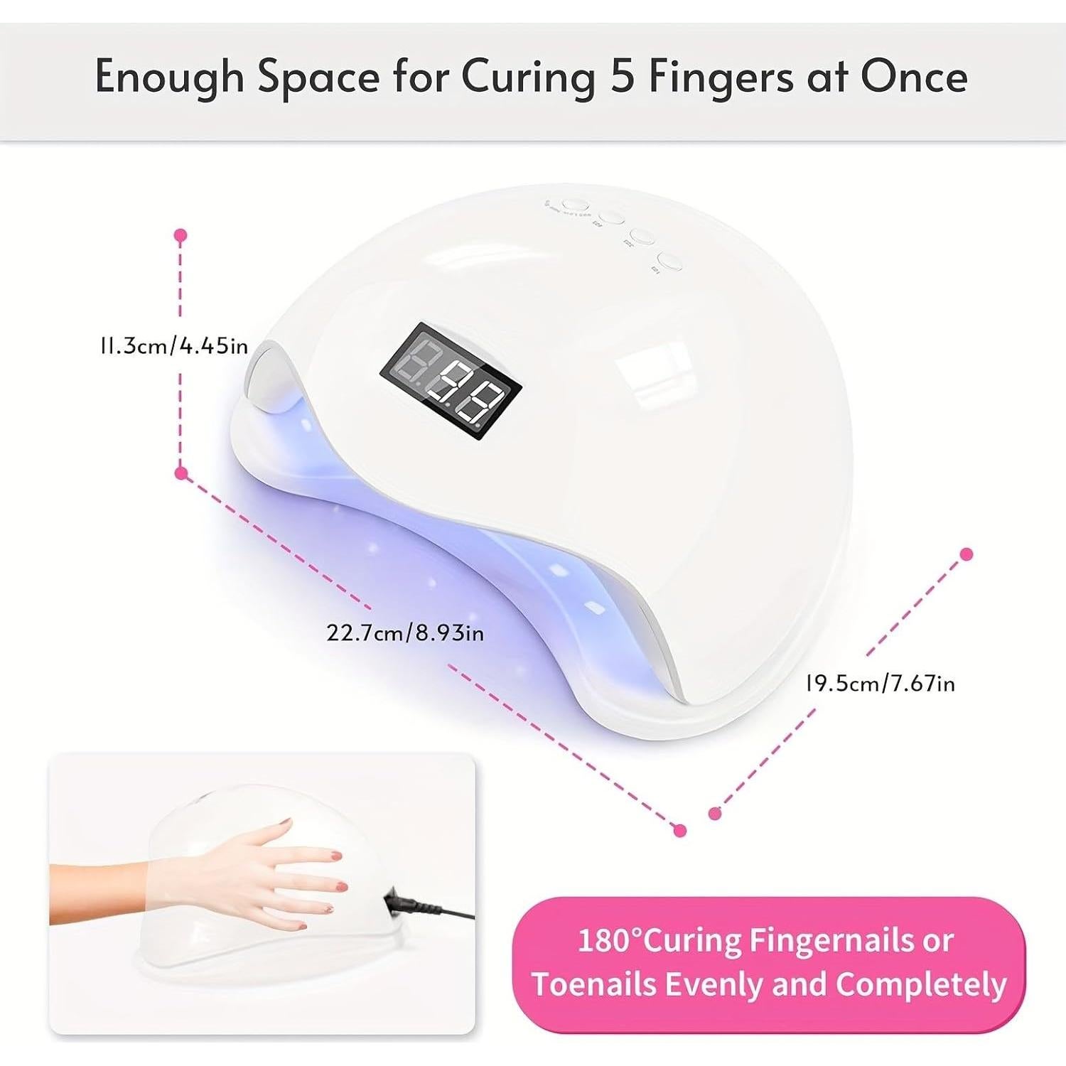 Lámpara de Uñas LED LISHUMEI SUN 5 48W con Sensor Automático