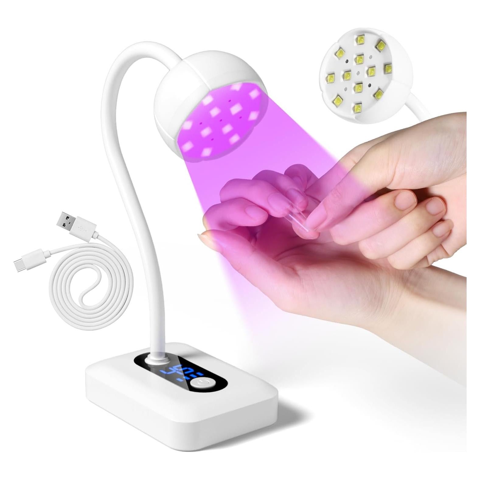 Lámpara de Uñas UV LED Krofaue 36W Portátil con Sensor Automático