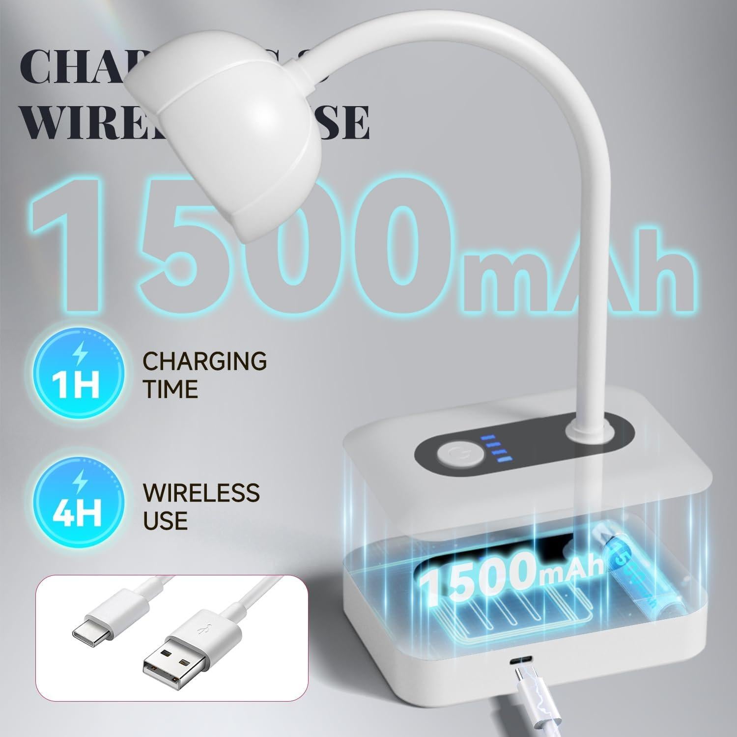 Lámpara de Uñas UV LED Krofaue 36W Portátil con Sensor Automático