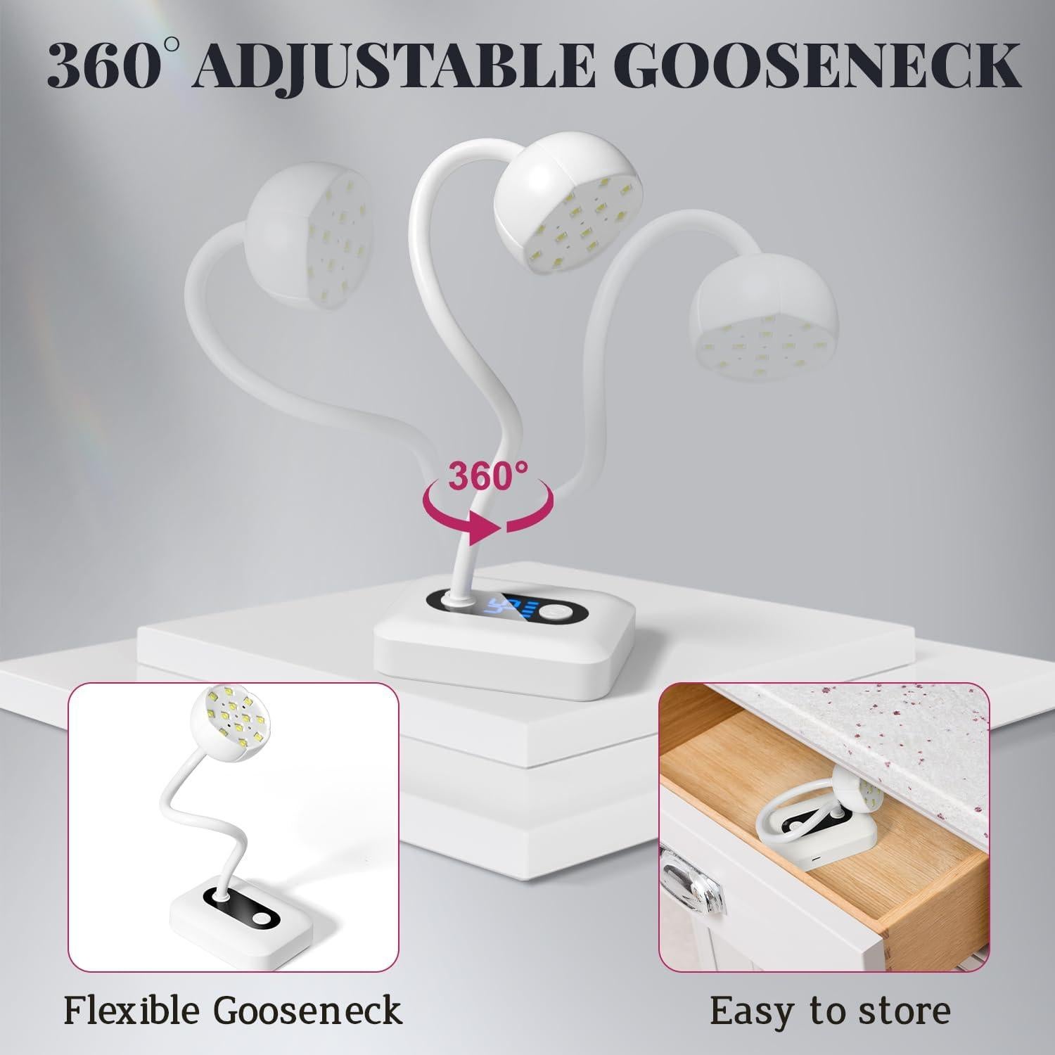 Lámpara de Uñas UV LED Krofaue 36W Portátil con Sensor Automático