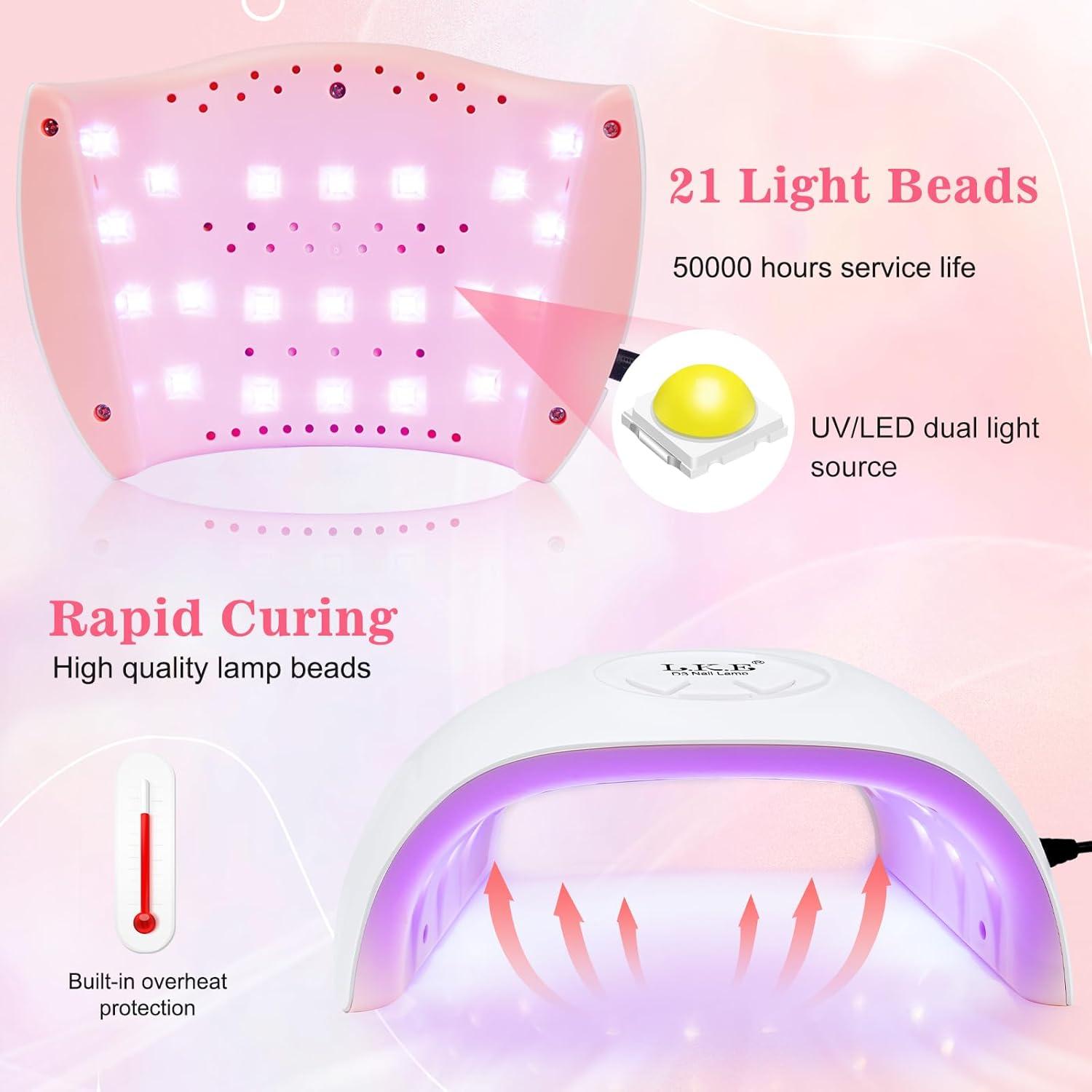 Lámpara UV para Uñas ARCWEISSO 72W con Base y Top Coat