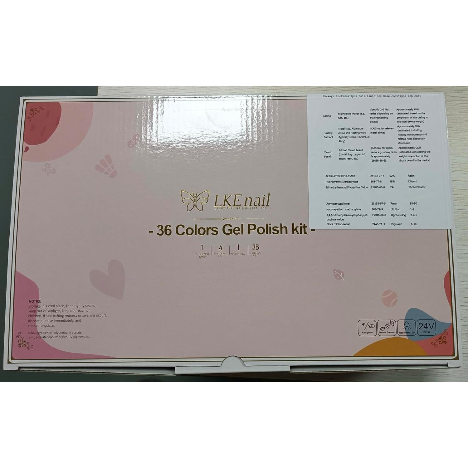 Lámpara UV para Uñas ARCWEISSO 72W con Base y Top Coat