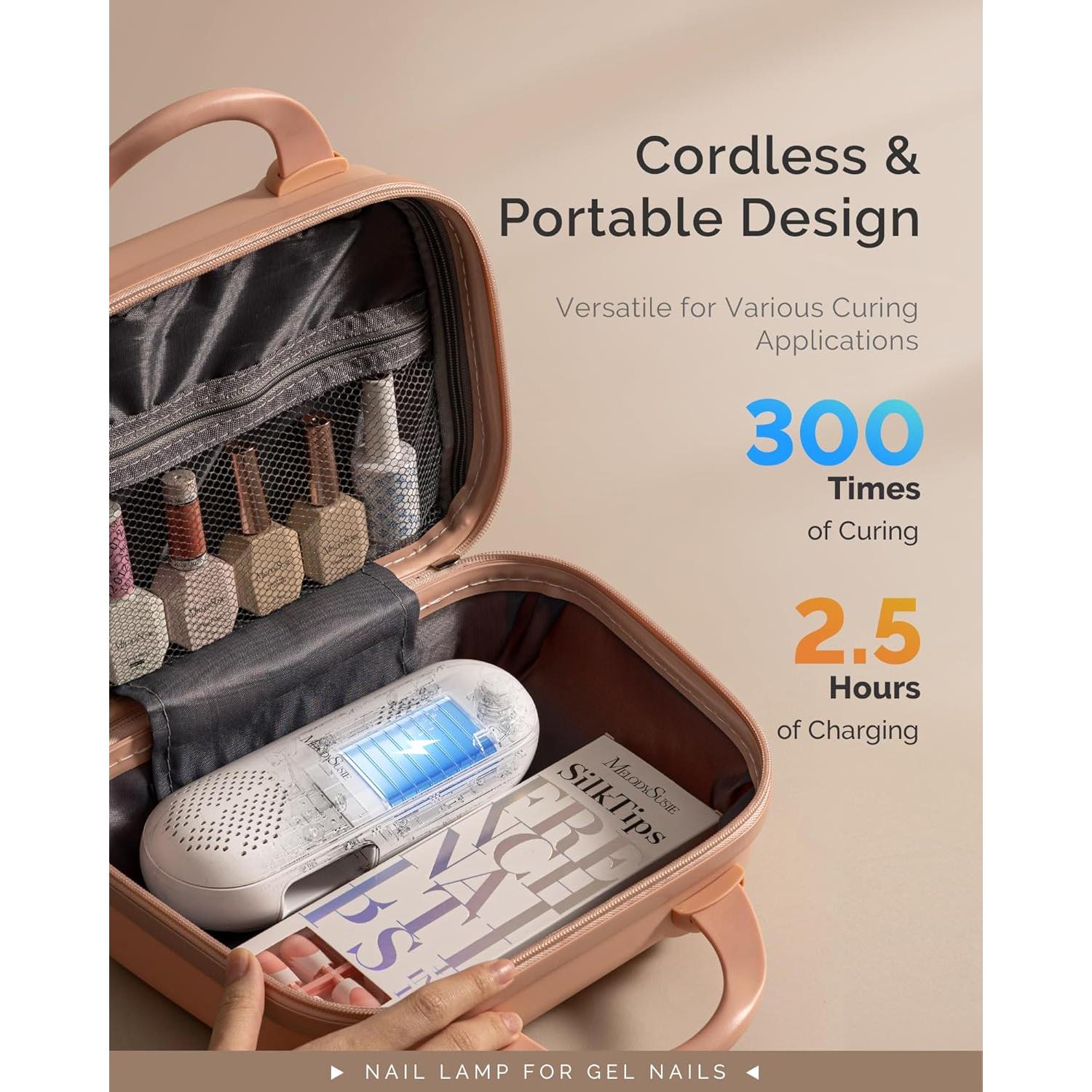 Lámpara de Uñas UV Inalámbrica MelodySusie Plus20F 240°