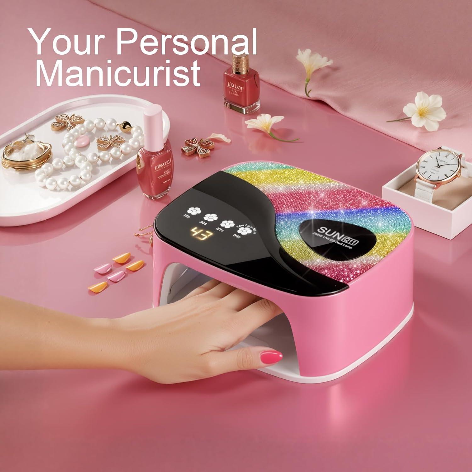 Lámpara de Uñas UV LED SUNX11 con Rhinestones - Secado Rápido 3s