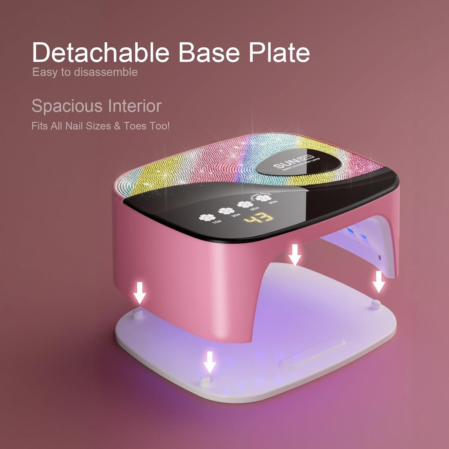 Lámpara de Uñas UV LED SUNX11 con Rhinestones - Secado Rápido 3s