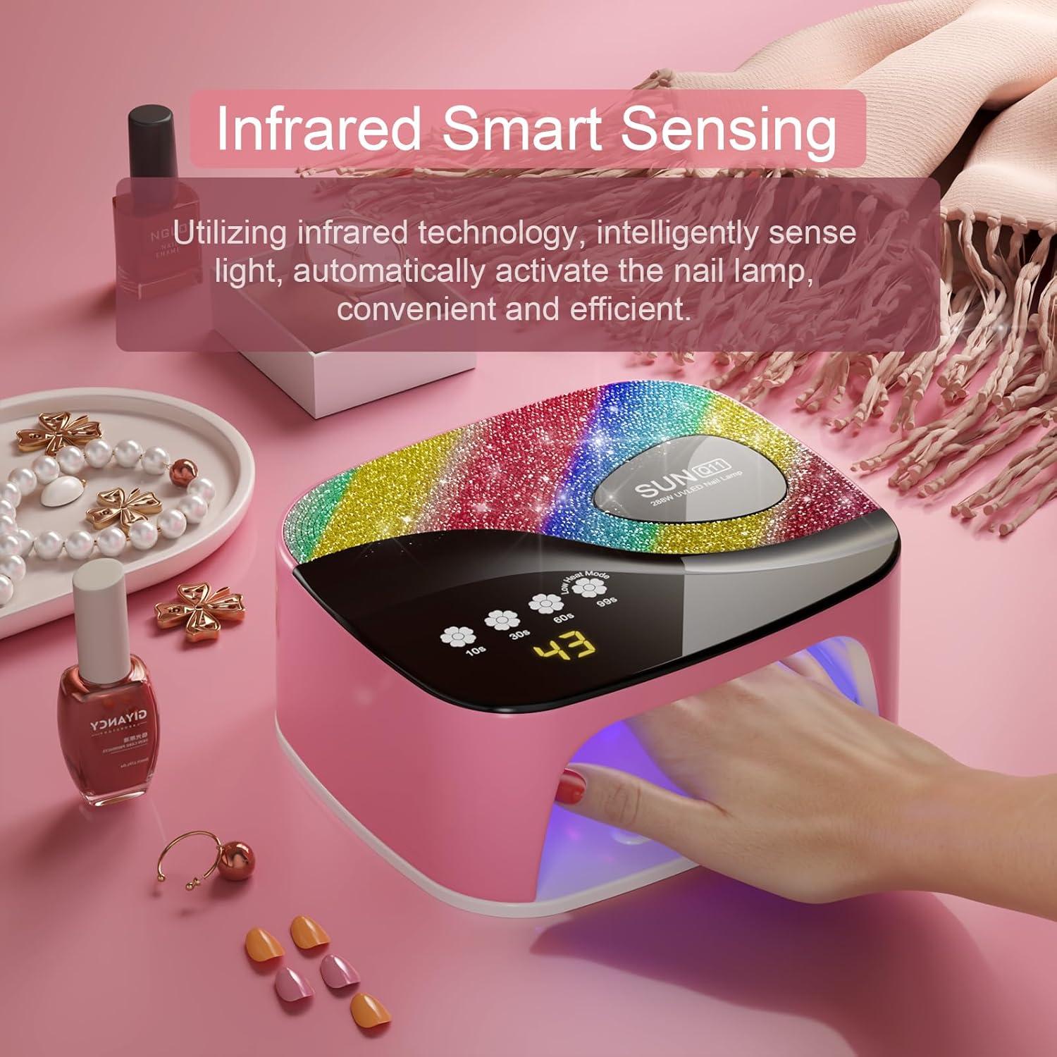 Lámpara de Uñas UV LED SUNX11 con Rhinestones - Secado Rápido 3s