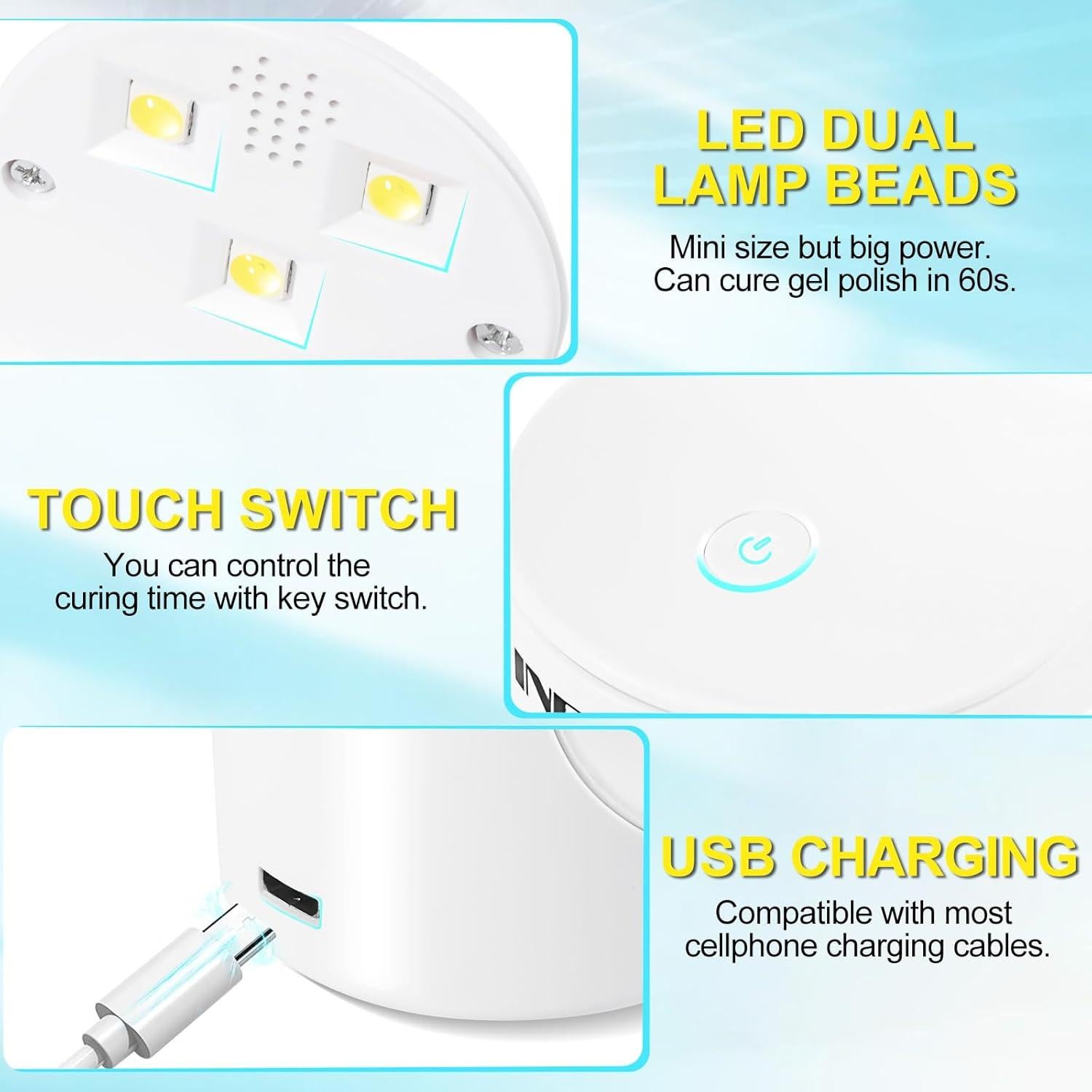 Lámpara Mini Secadora de Uñas UV NXJ INFILILA 16W Rosa