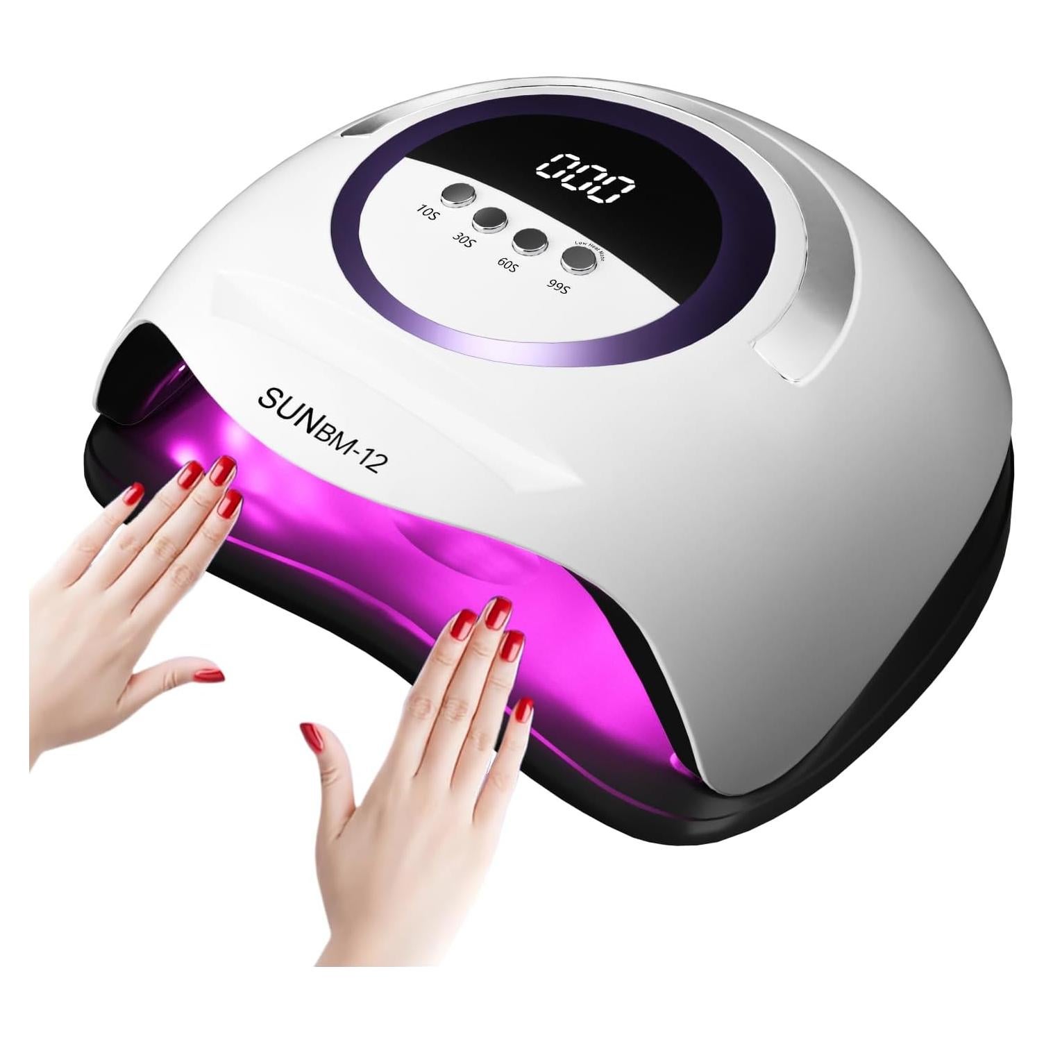 Lámpara de Uñas LED UV DMJWAN 300W 72 Perlas 4 Temporizadores