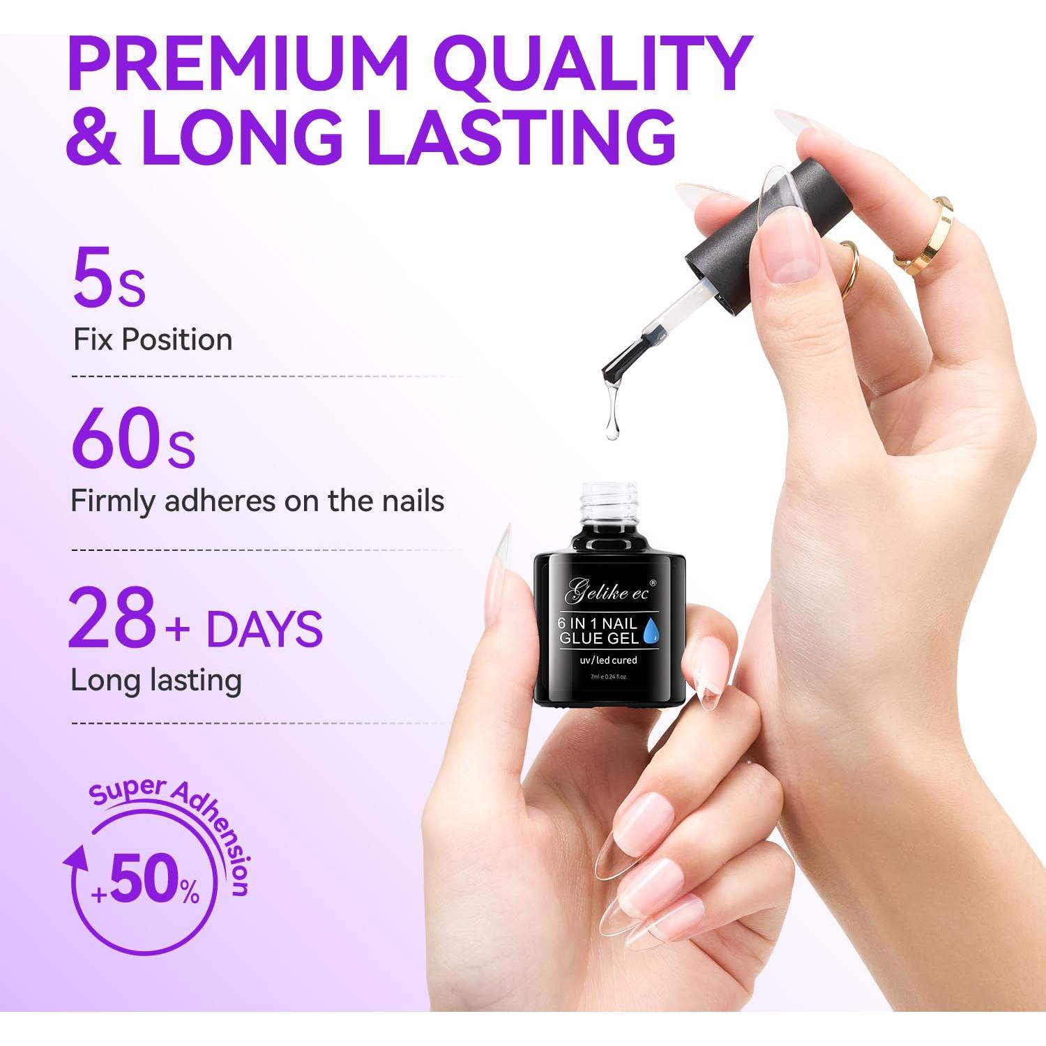 Gelike EC 6 en 1 Adhesivo Gel para Uñas Postizas 49.6g