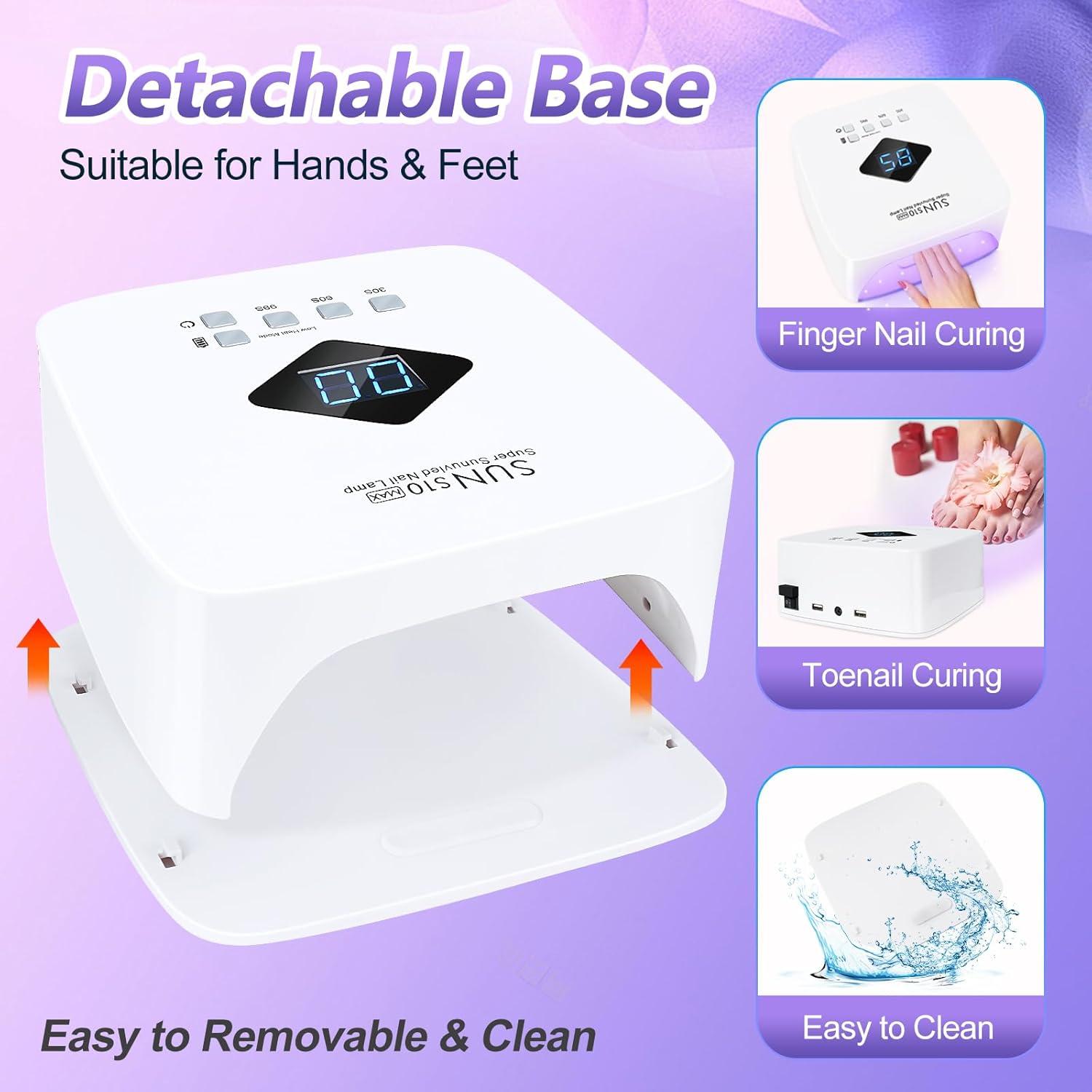 Lámpara de Uñas UV LED Inalámbrica LKE 86W con Temporizador