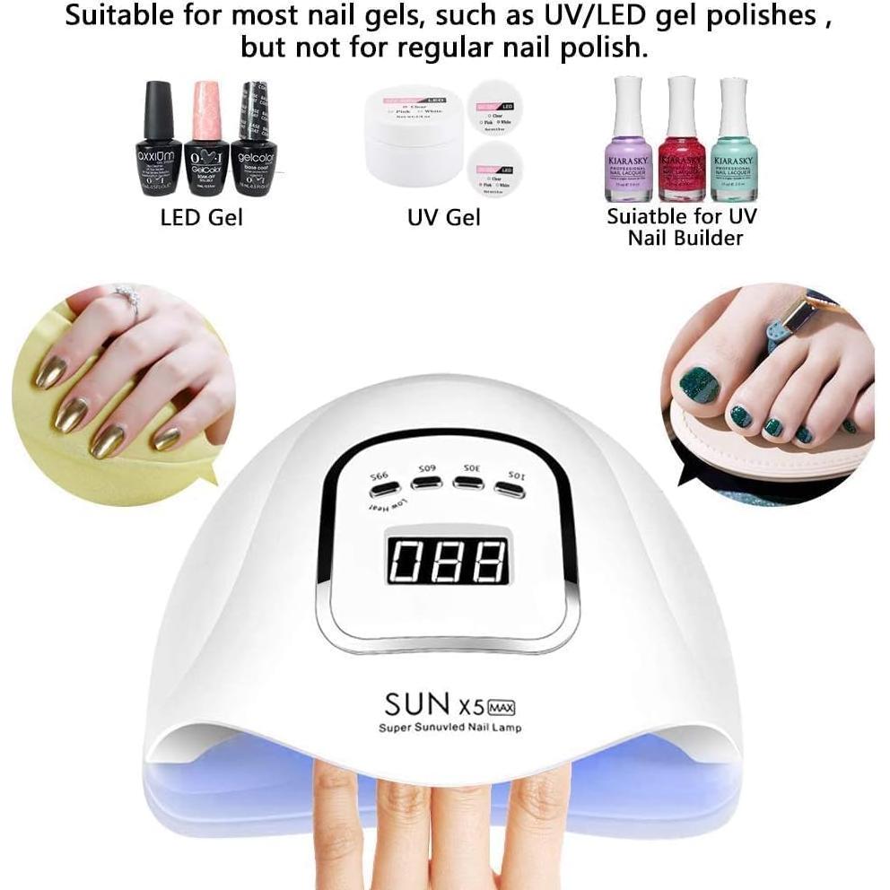 Lámpara de Uñas UV LED 150W Profesional con Temporizador