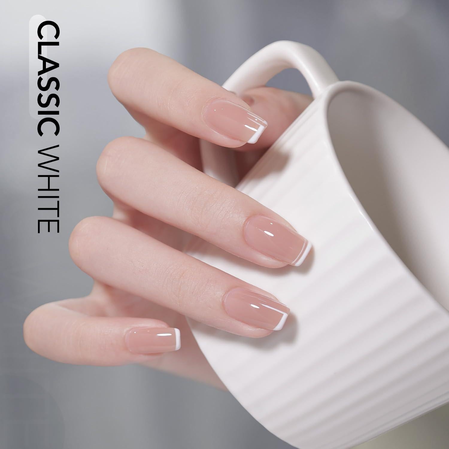 Esmalte de Uñas en Gel GAOY Blanco 8ml para Manicura Francesa