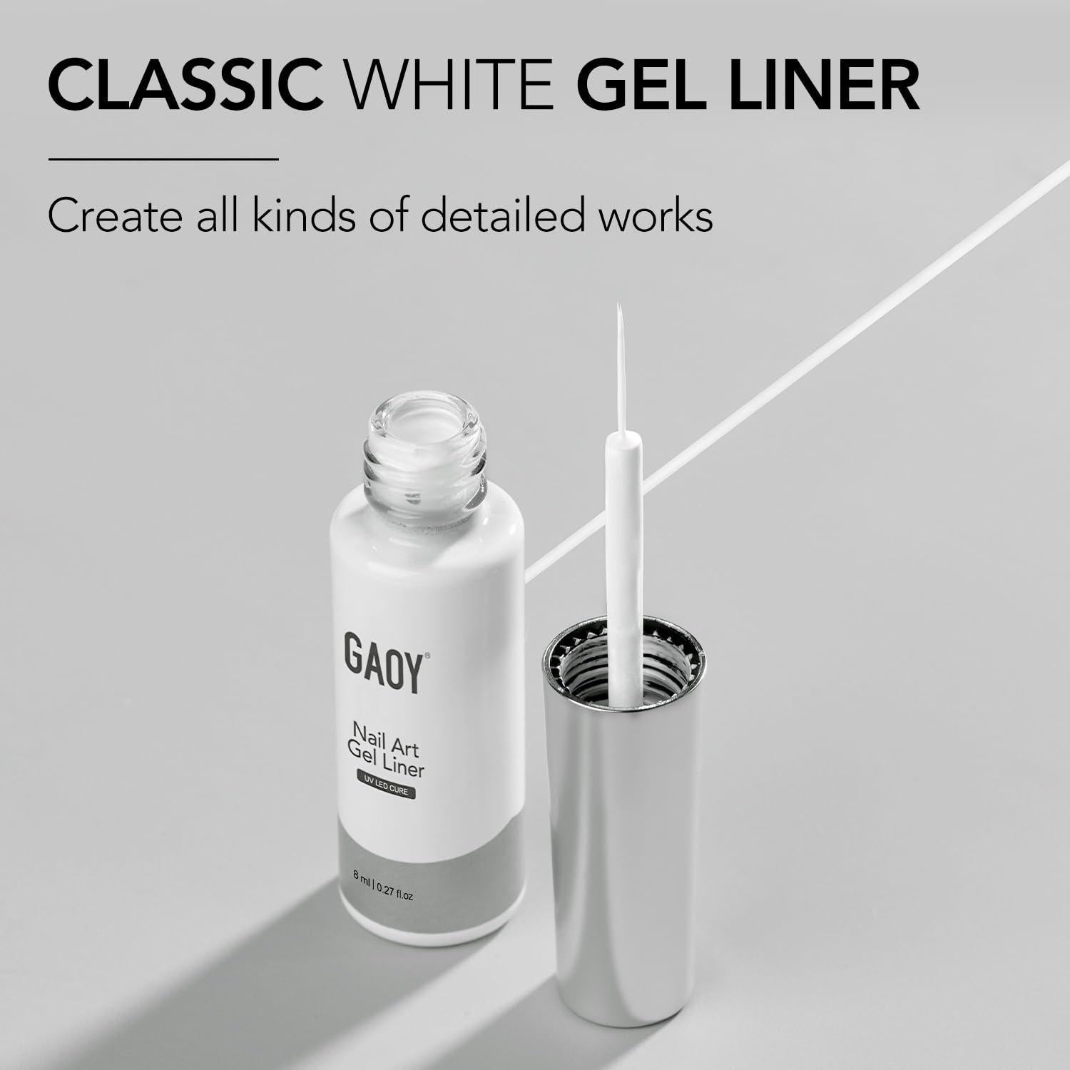 Esmalte de Uñas en Gel GAOY Blanco 8ml para Manicura Francesa