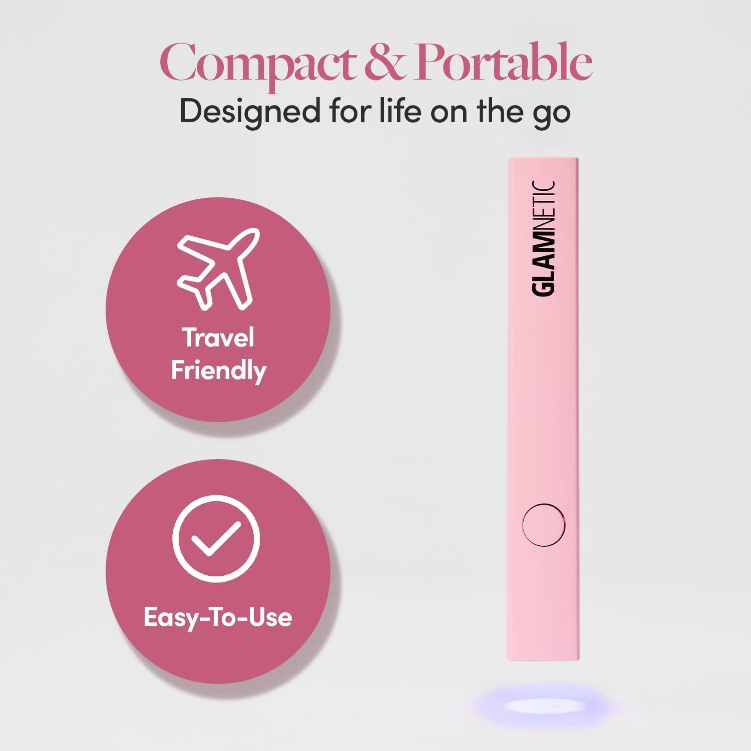 Lámpara UV LED de mano Glamnetic | Curado rápido y portátil