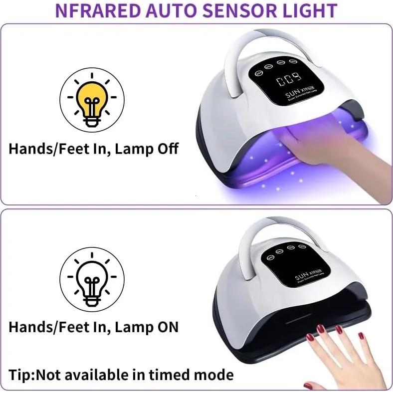 Lámpara de Uñas LED 320W BEENLE con 72 Perlas y Pantalla Táctil