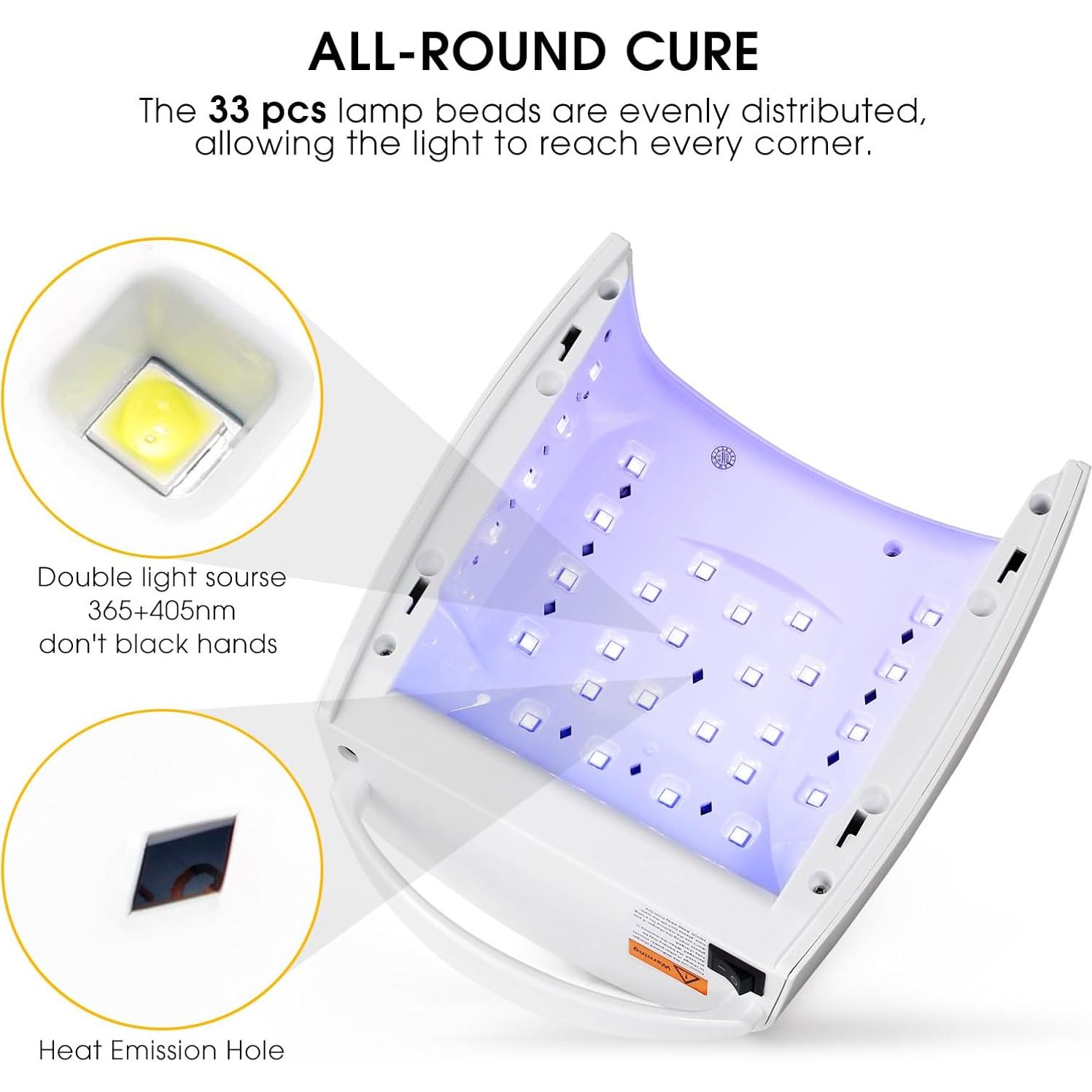 Lámpara de Uñas UV LED Inalámbrica Liddy Art 48W con Temporizador