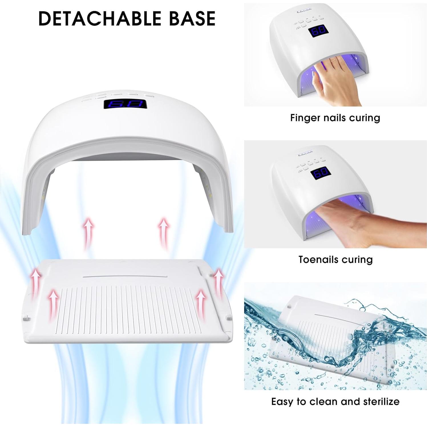 Lámpara de Uñas UV LED Inalámbrica Liddy Art 48W con Temporizador