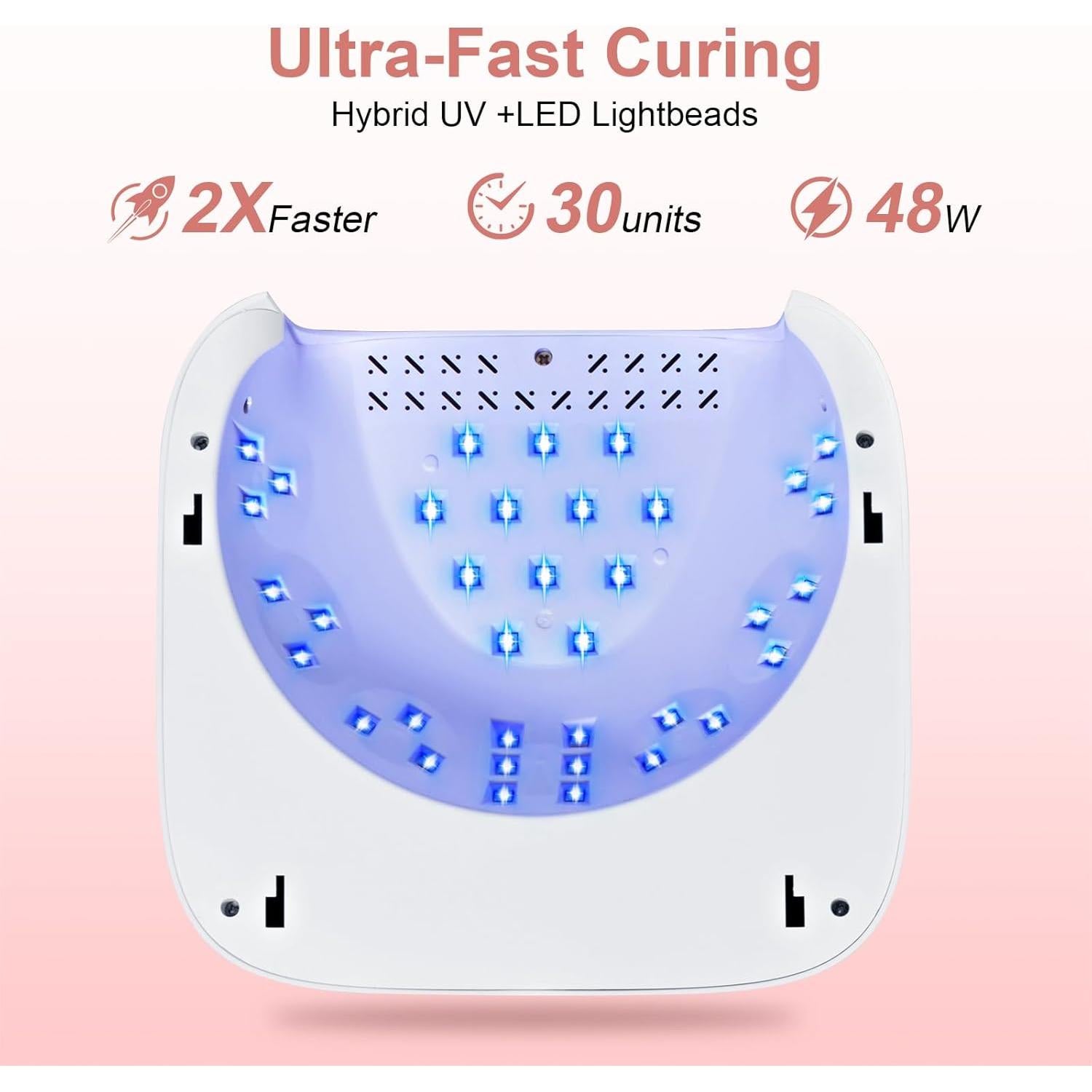 Lámpara UV LED para Uñas Ludysic 48W con Sensor y Pantalla LCD