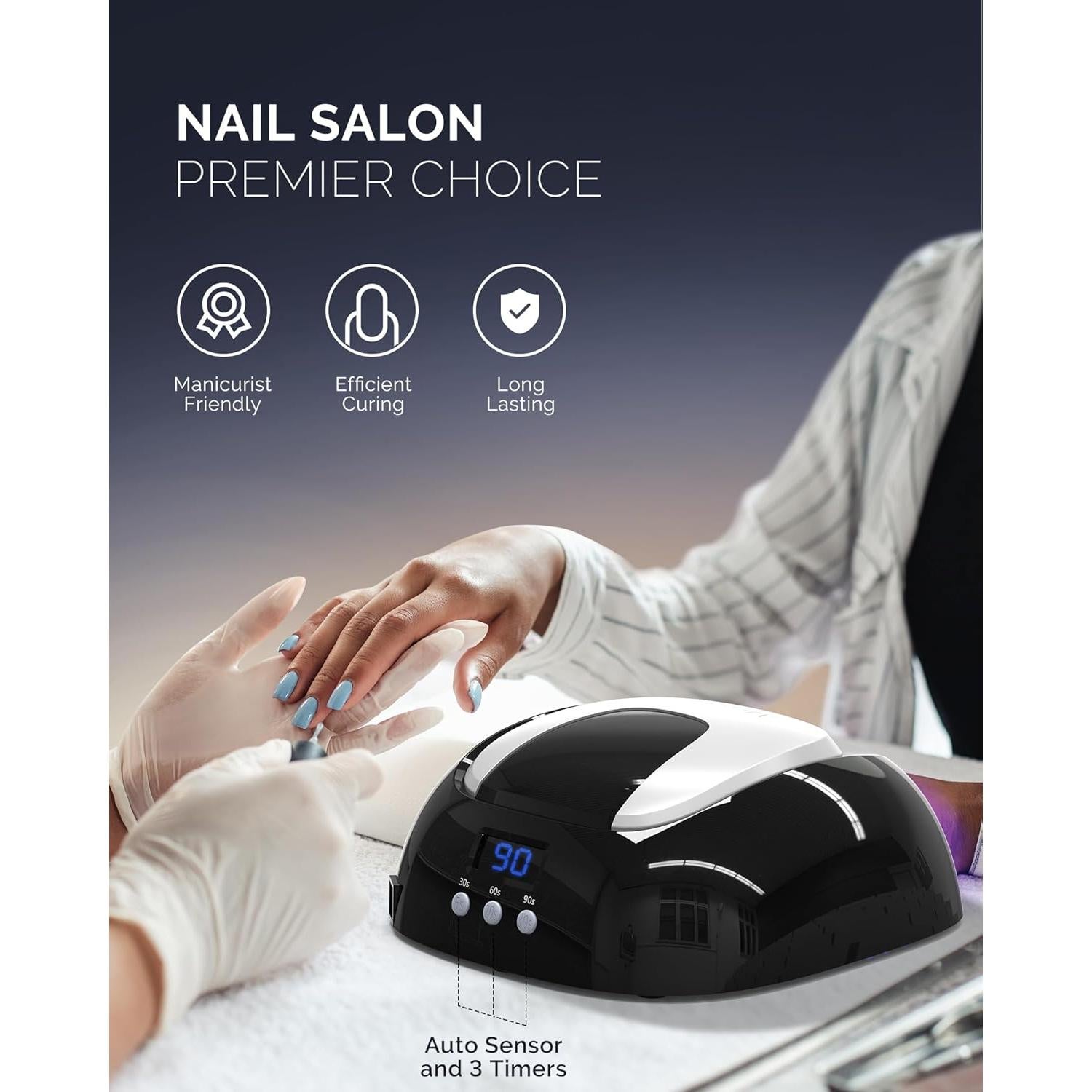 Lámpara de Uñas UV LED MelodySusie 48W con Sensor Automático