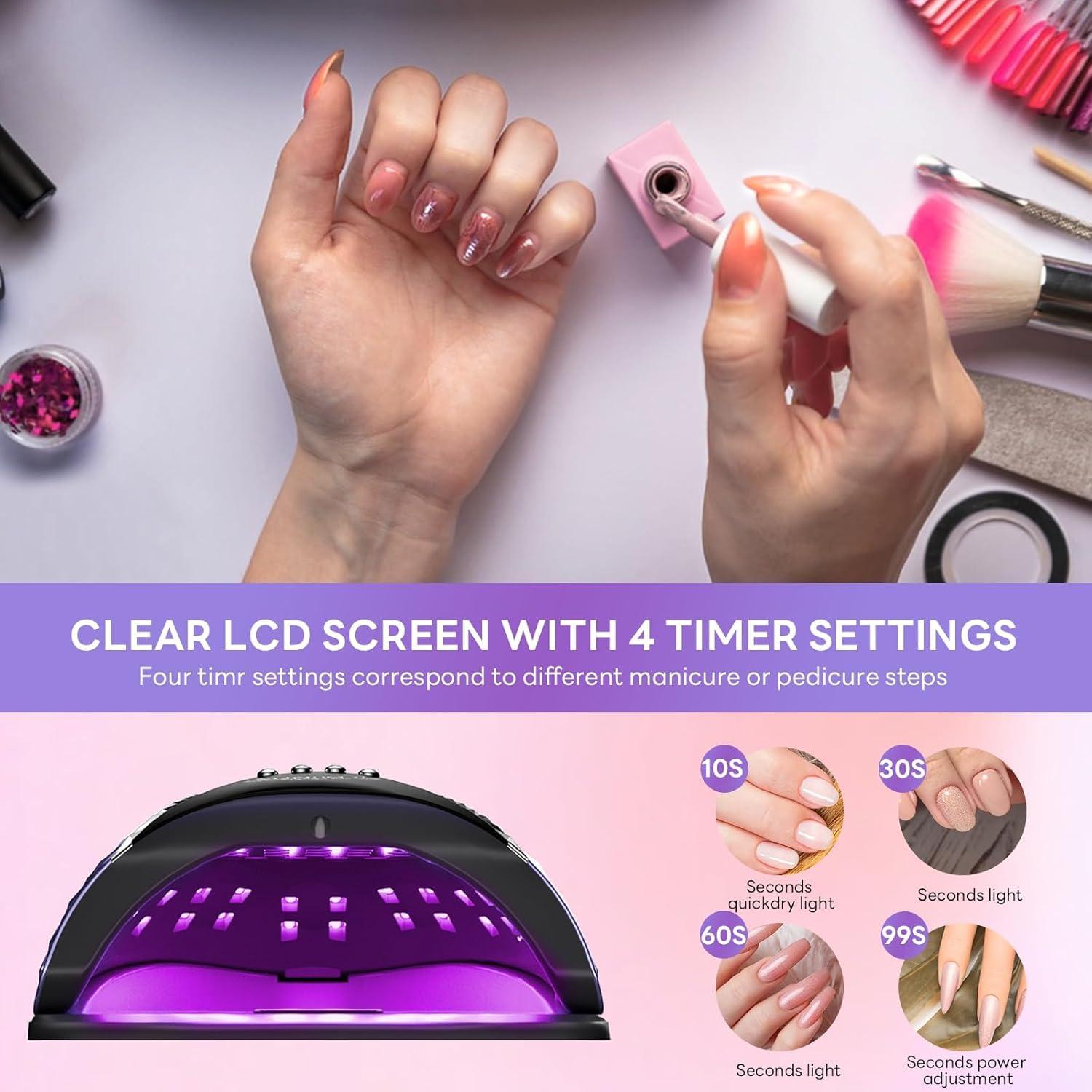 Lámpara de Uñas LED UV Timpou 280W con Sensor Automático